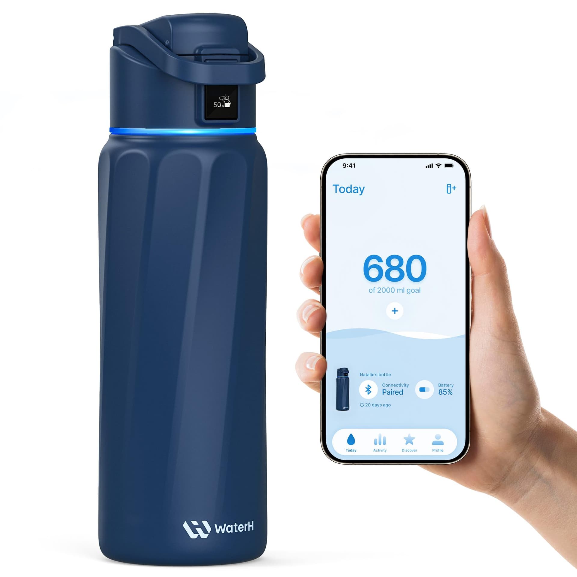 WATERH BOOST Smart Water Bottle with Reminder & Tracker