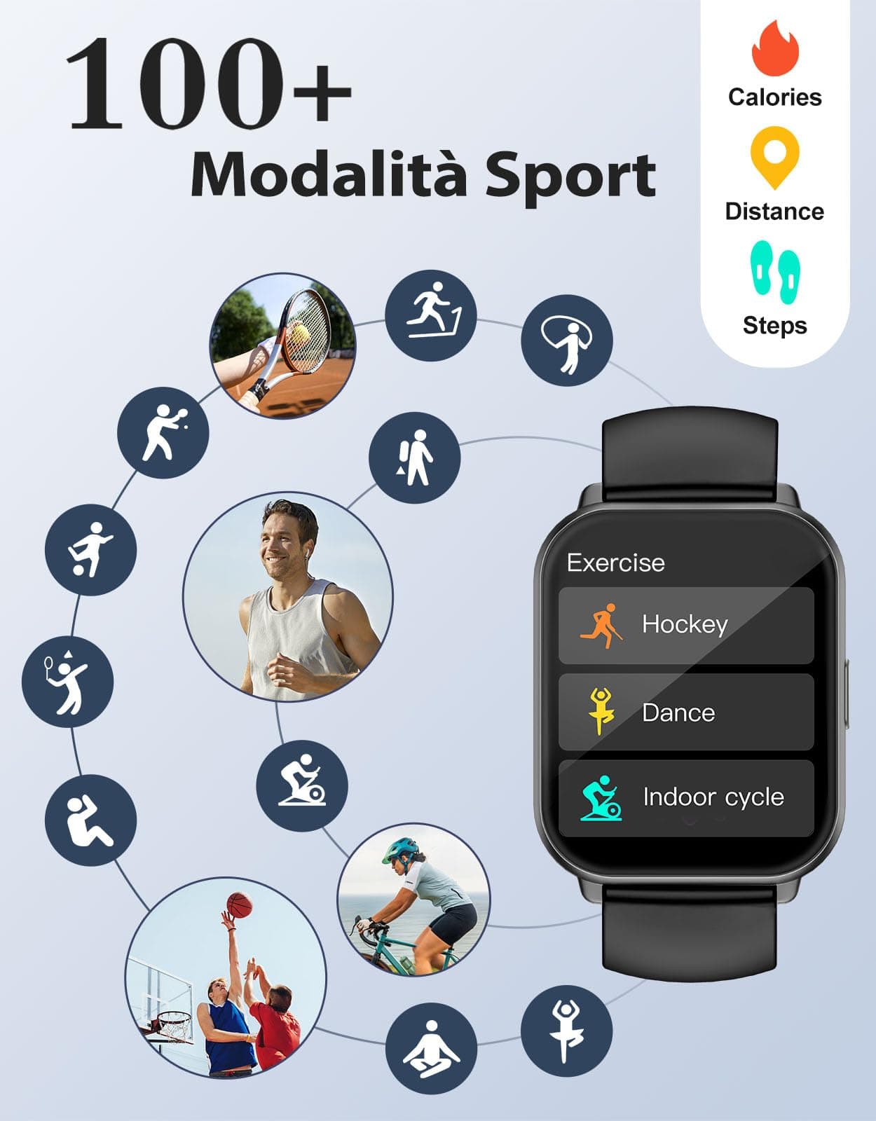 RUIMEN Montre Connectée Homme Femme avec Appel Bluetooth – Bild 2