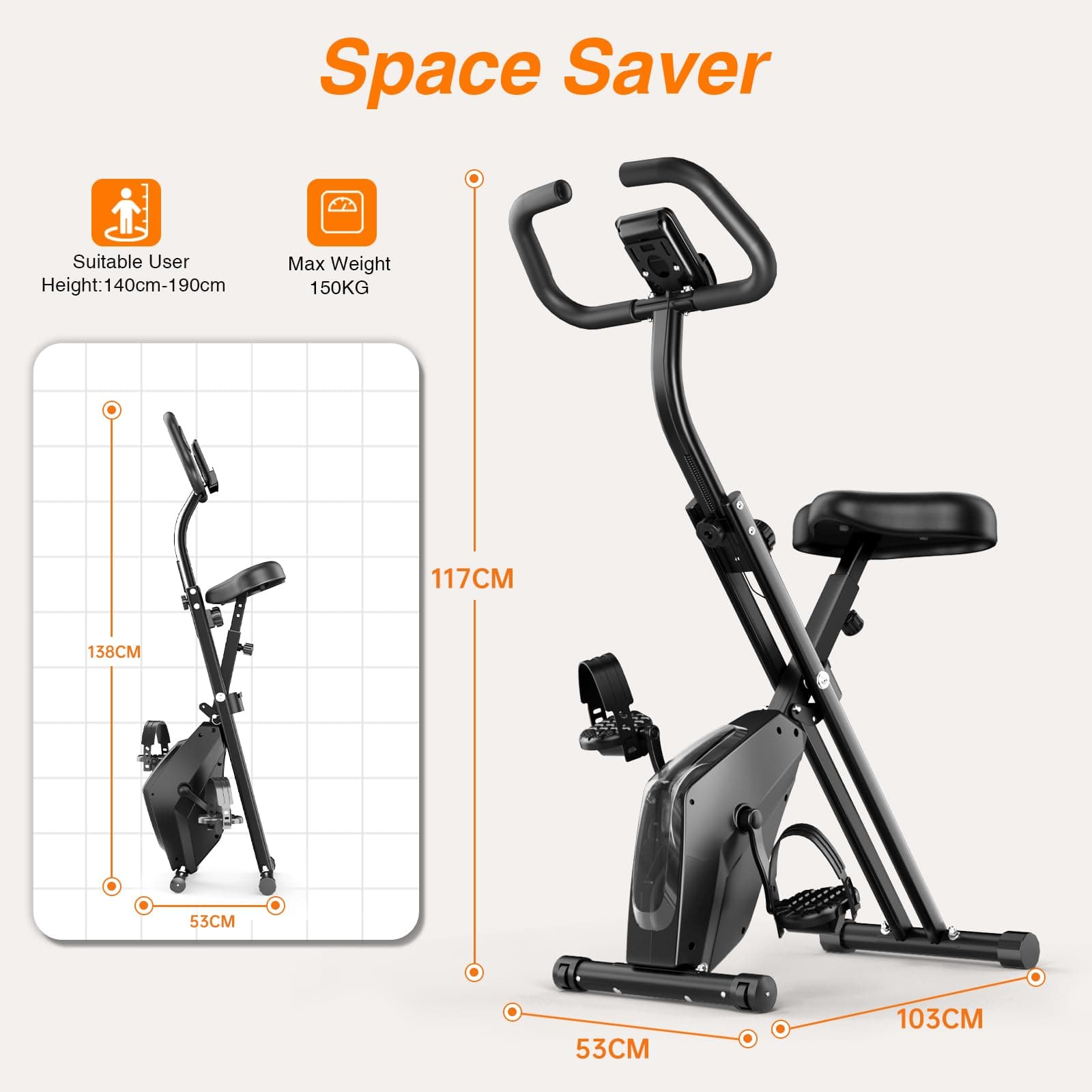 Dskeuzeew Cyclette Pieghevole da Casa – Bild 7
