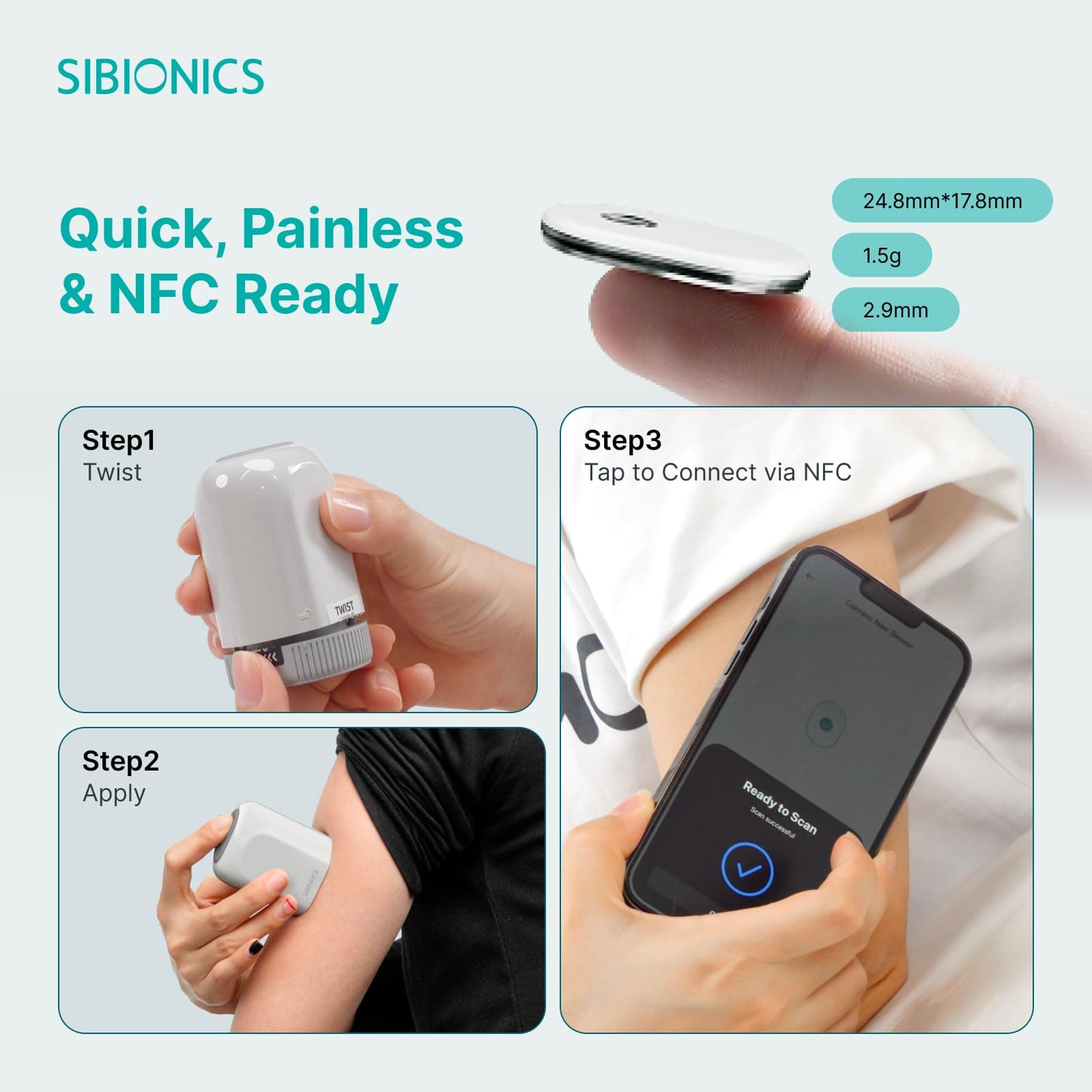 SIBIONICS GS3 Continuous Glucose Monitoring (CGM) with Free – Bild 7
