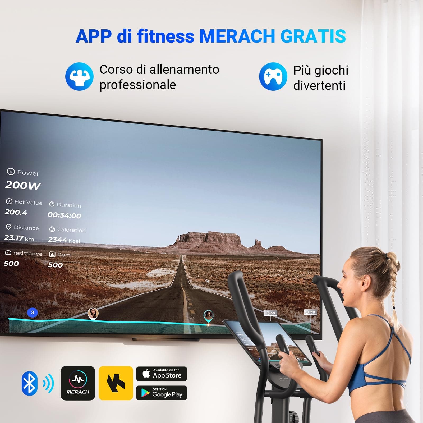MERACH Crosstrainer für Zuhause mit 47 cm Schrittlänge – Bild 3