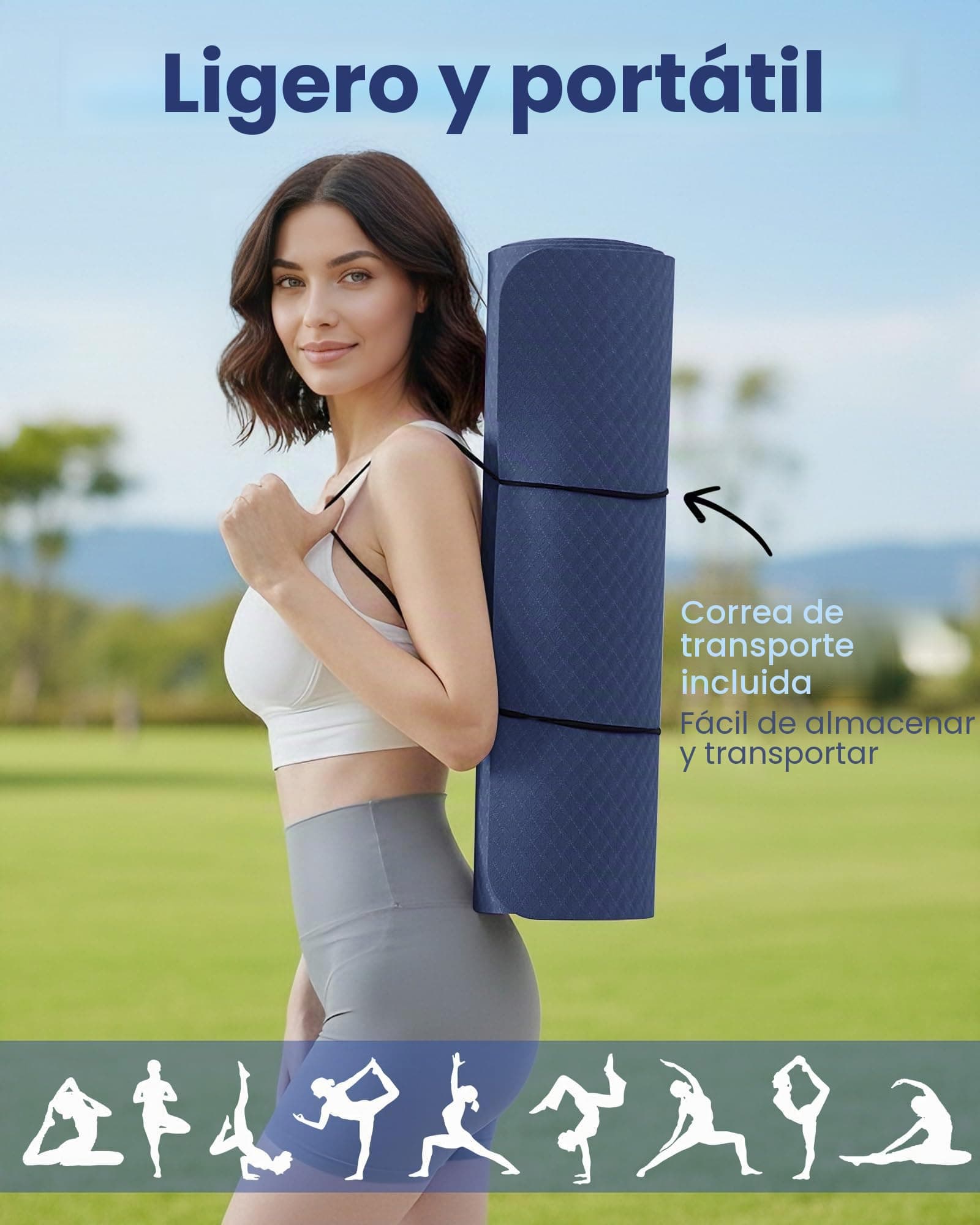 Narwhal Oak & Tea Tapete de Yoga Grueso y Antideslizante Para – Bild 7