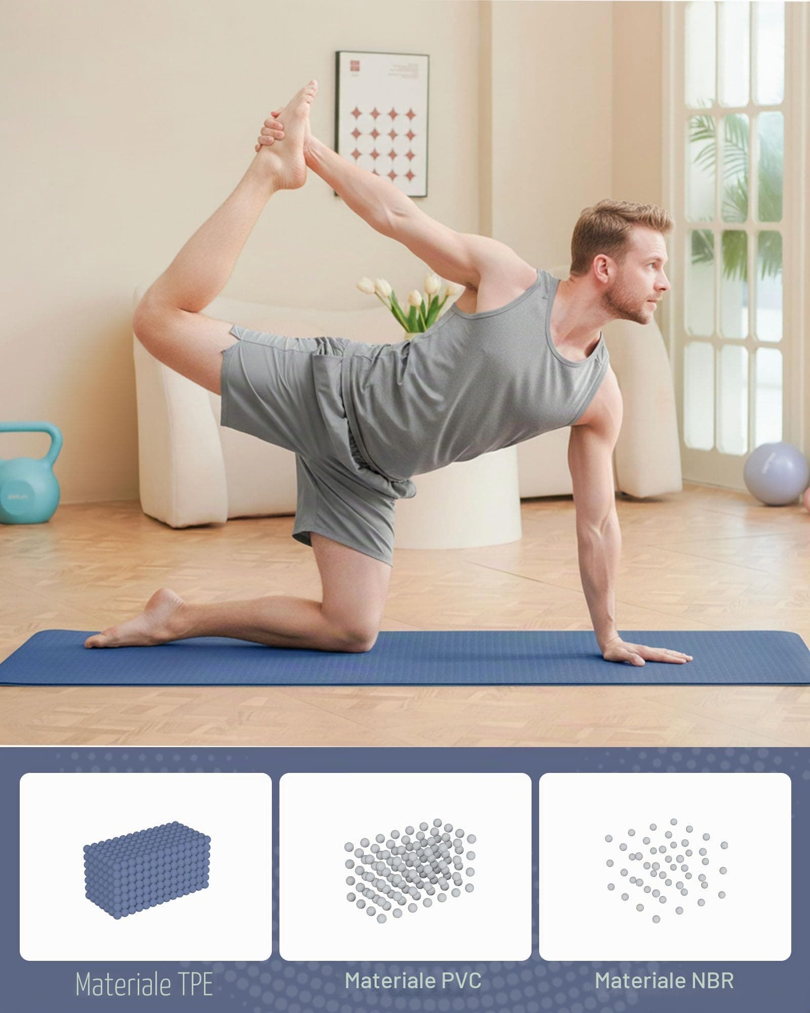 Narwhal Good Nite Tappetino da Ginnastica da Yoga Tappetino – Bild 5