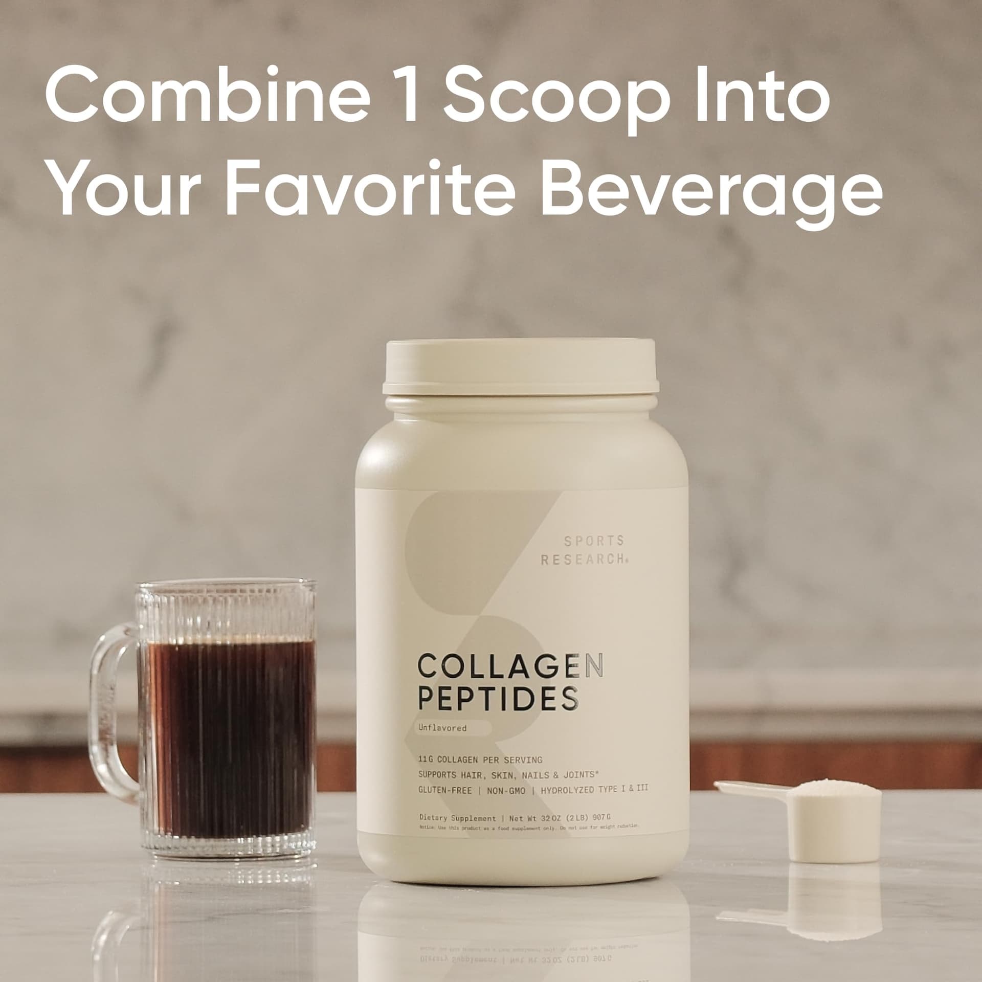 Sports Research ® Premium Collagen Peptides Powder (32oz – Bild 3