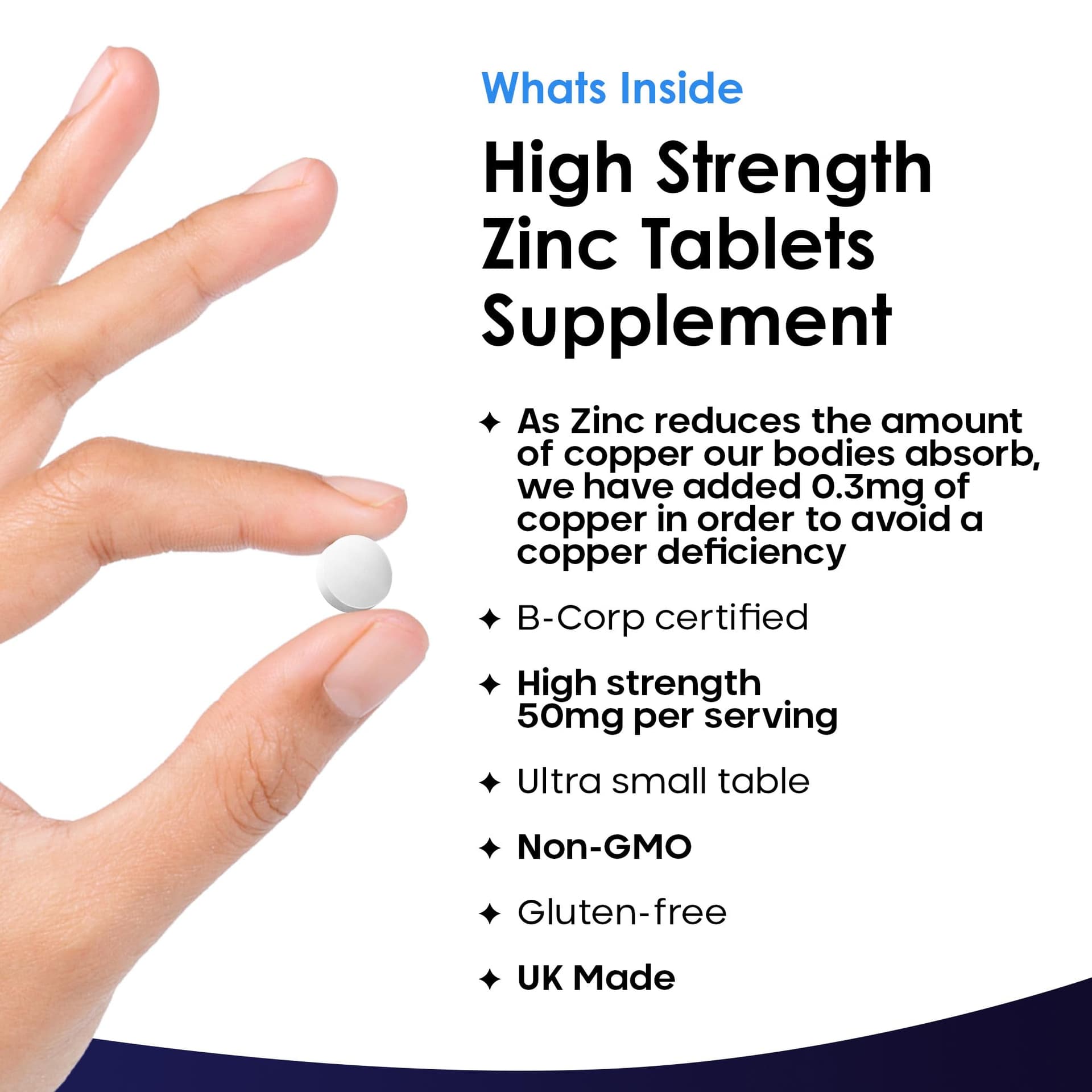 NEW LEAF PRODUCTS Zinc 50mg High Strength – Bild 2
