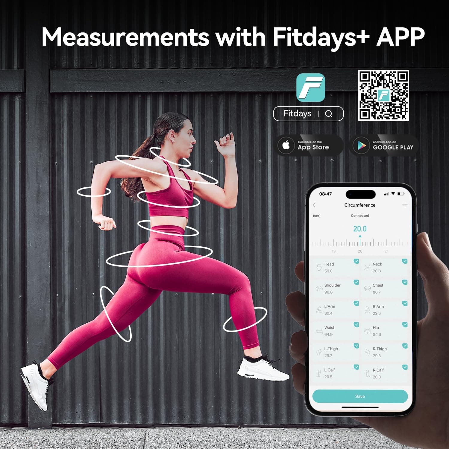 HAIZHIHUI Fitdays Smart Body Tape Measure – Bild 3