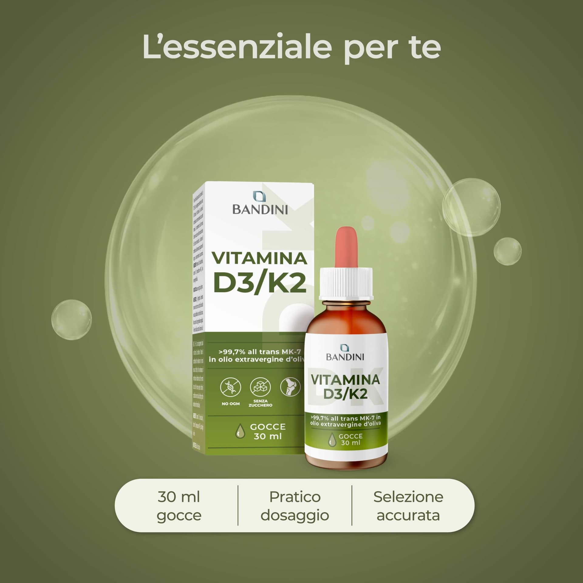 Bandini ® Vitamine D3 K2 Gouttes 1000 UI à Forte Dose – Bild 4