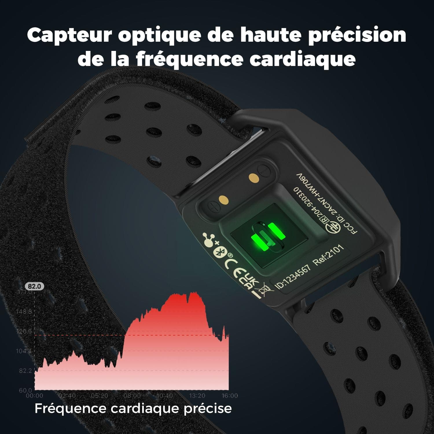 CooSpo HW706 Pulsómetros Banda Frecuencia Cardiaca Brazo – Bild 3