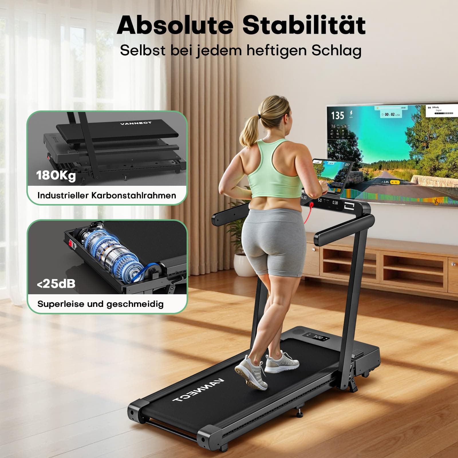 vannect 5 IN 1 Laufband für Zuhause und App – Bild 6