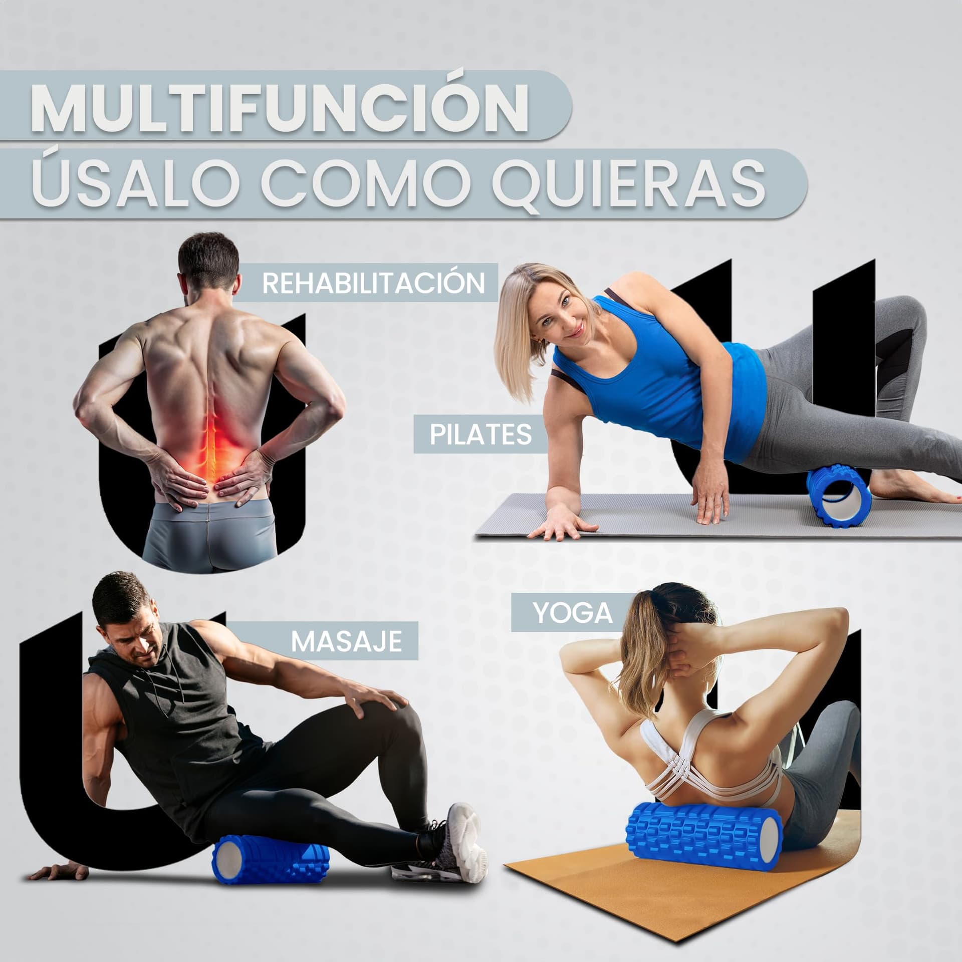 unycos Rodillo para Masajes Musculares【33x14 cm】Resiste 130 kg – Bild 4