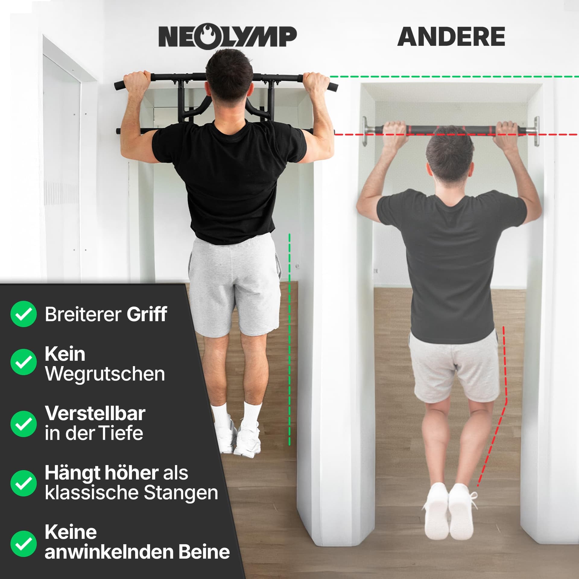 NEOLYMP Premium Klimmzugstange Türrahmen – Bild 5