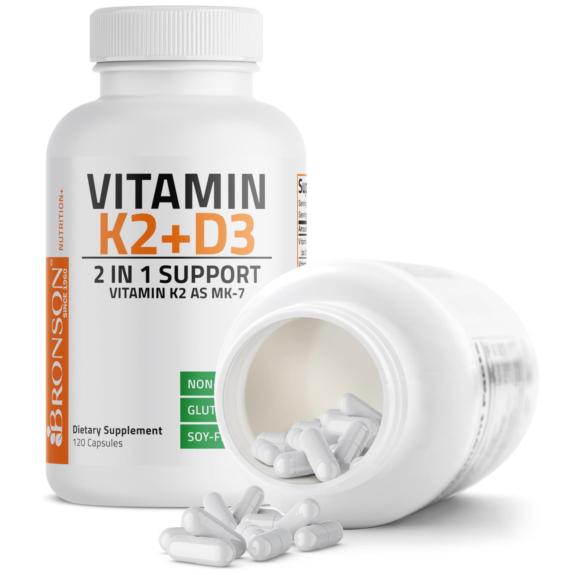 Bronson Vitamin K2 (MK7) with D3 Supplement Non-GMO Formula – Bild 6