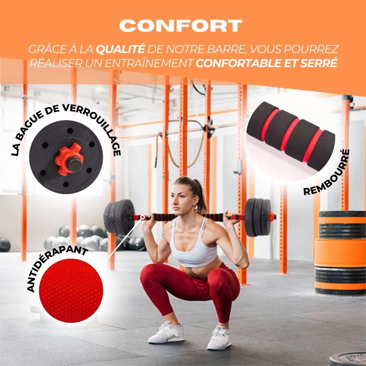 Mobiclinic ® fitness, Mancuernas ajustables, 2 en 1, Extenfit, Peso de 2-20 kg – Bild 5