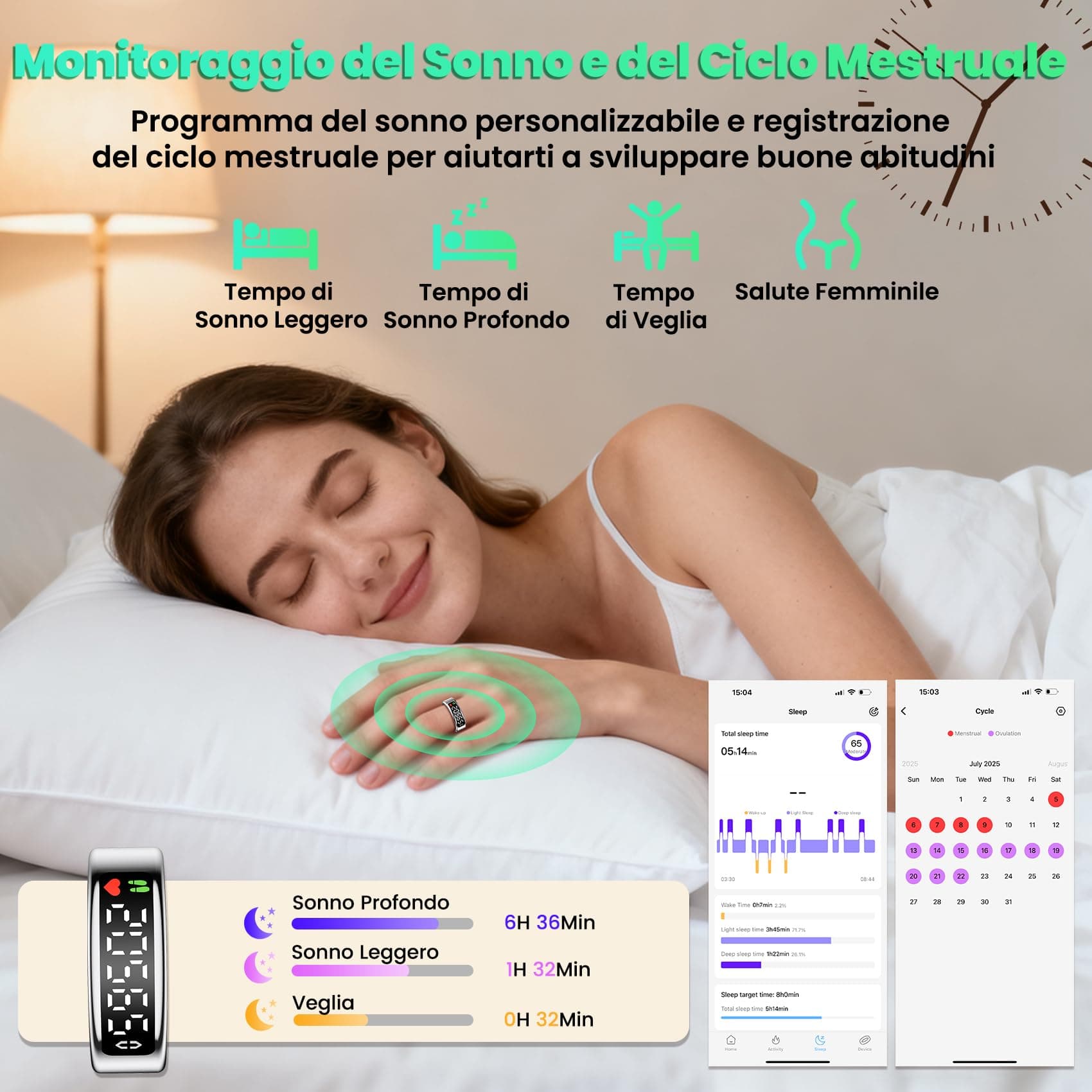 Gulemfy Smart Ring per Uomo Donna – Bild 3