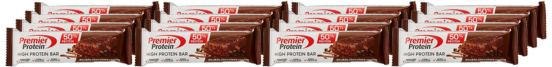 Premier Protein - High Protein Bar 50% - Double Chocolate Cookie - 16x40g