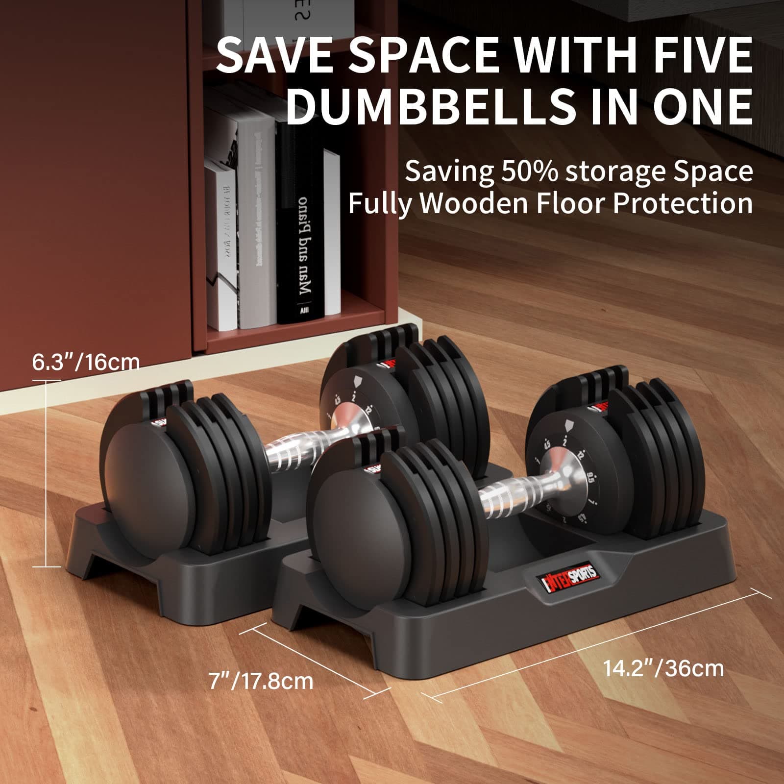 EnterSports 12kgx2 Verstellbare Hanteln Einstellbare – Bild 2