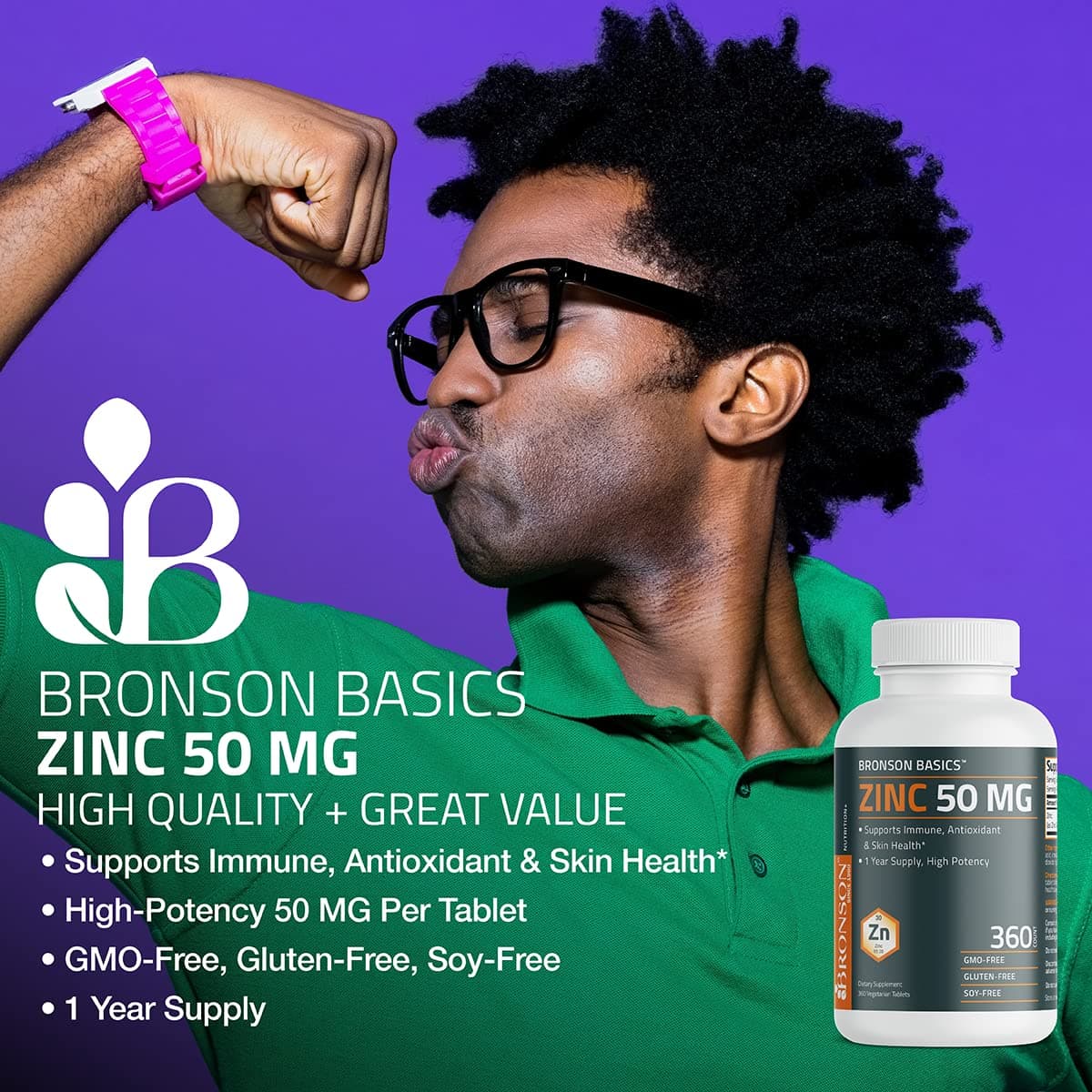 Bronson Zinc 50 MG High Potency Supports Immune – Bild 3
