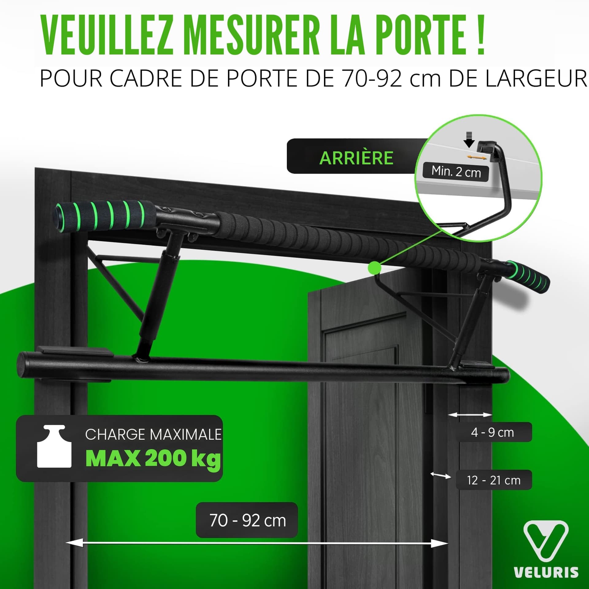 Veluris Barre de traction pour cadre de porte – Bild 2