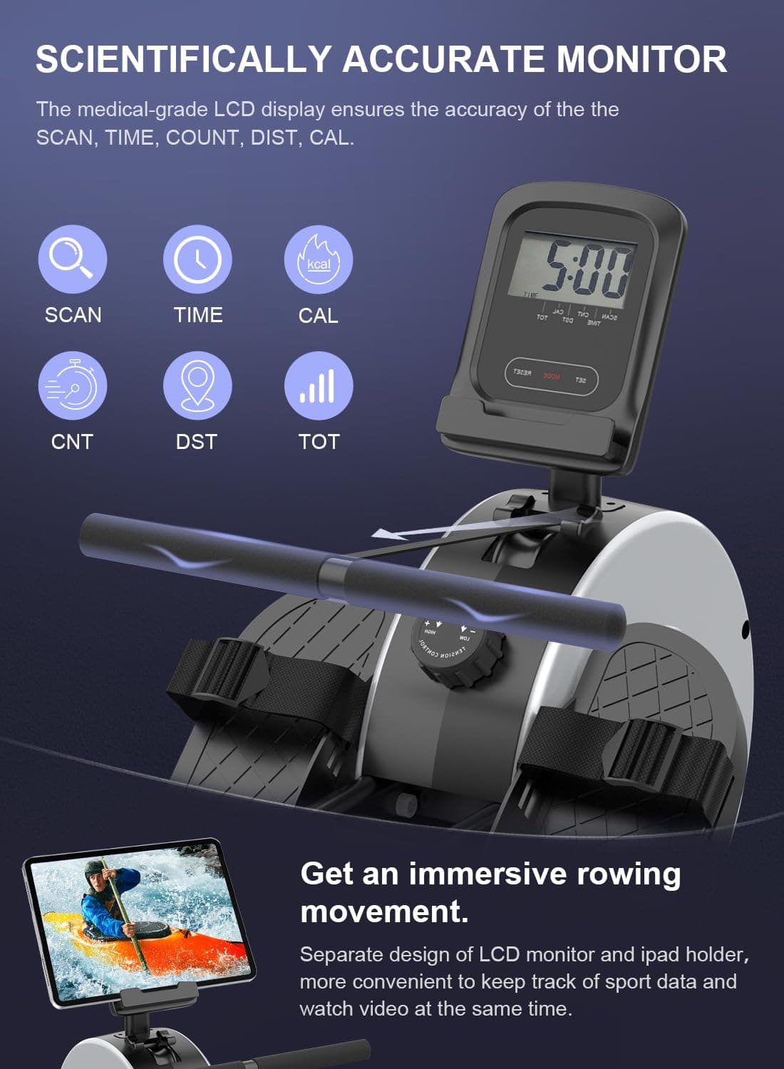 Neezee Rowing Machine for Home Gym – Bild 3