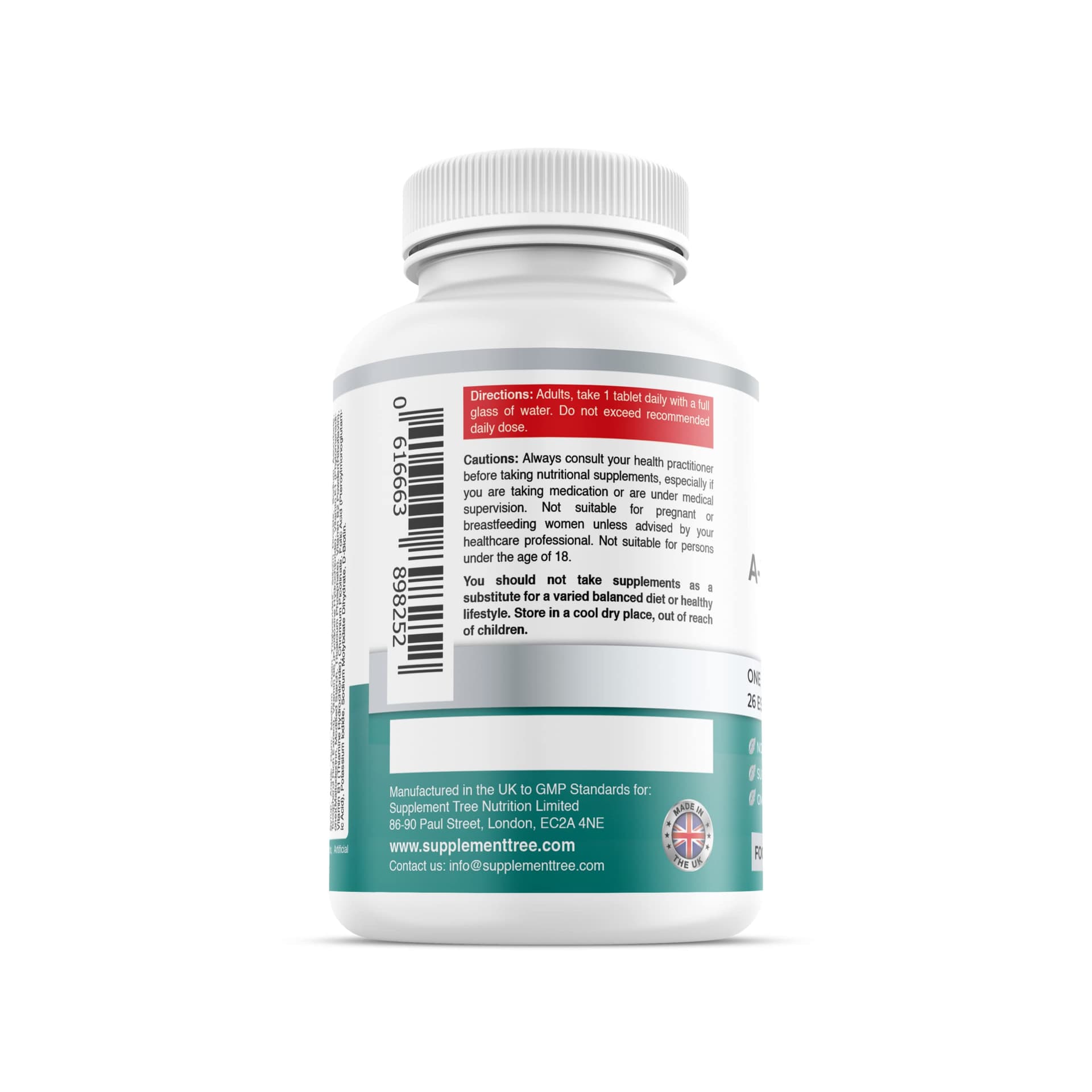 Supplement Tree A-Z Multivitamins and Minerals Tablets – Bild 2