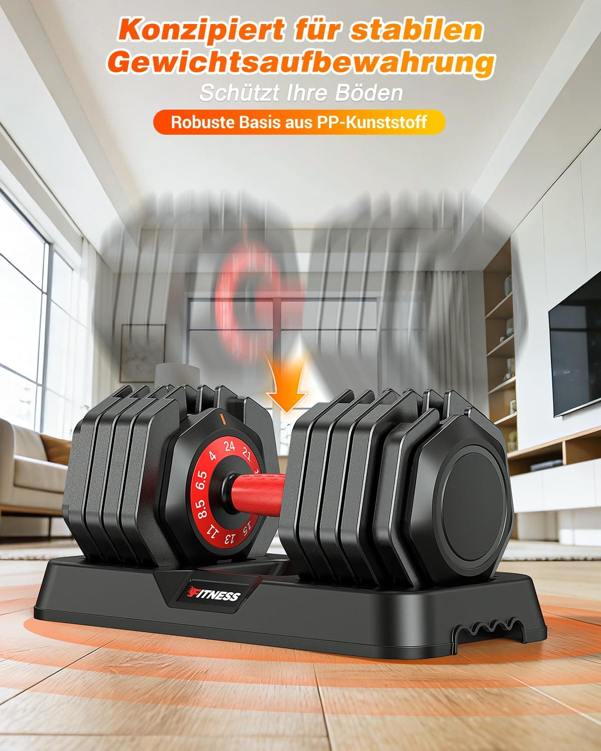 Rendpas Verstellbare Hanteln Set | 5 & 10 Gewichtsstufen | 2–24,5 KG – Bild 8