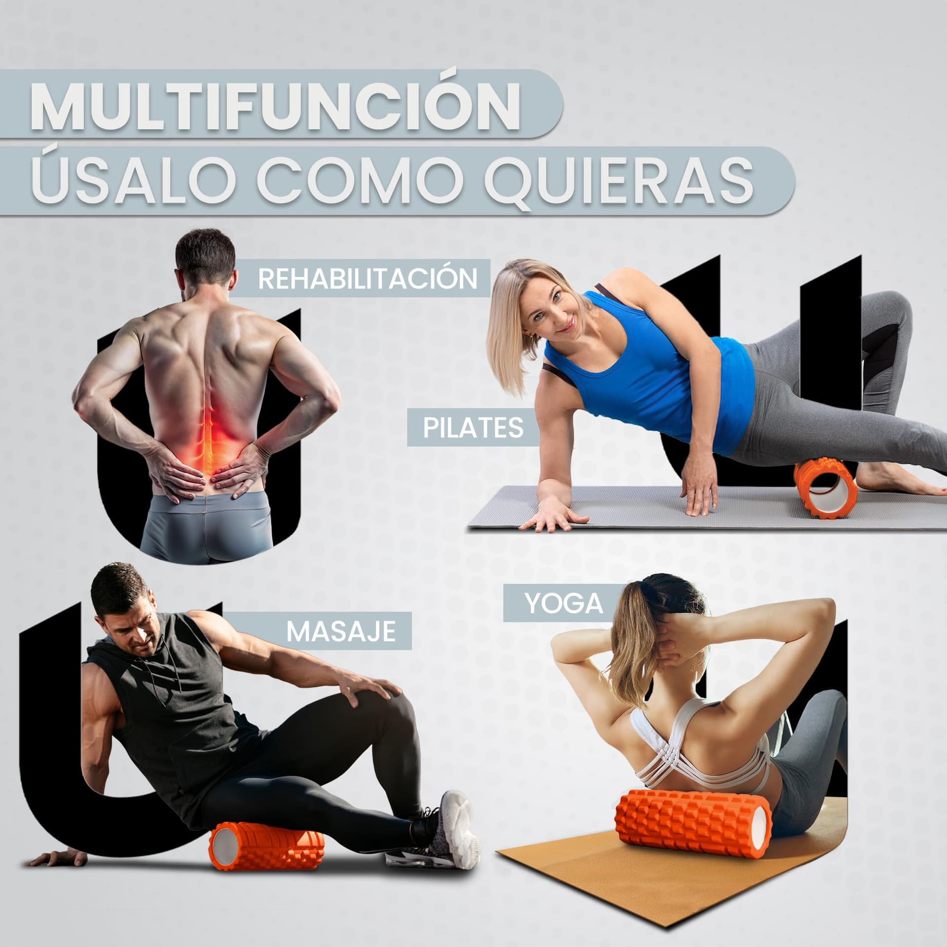 unycos Rodillo para Masajes Musculares【33x14 cm】Resiste 130 kg – Bild 4