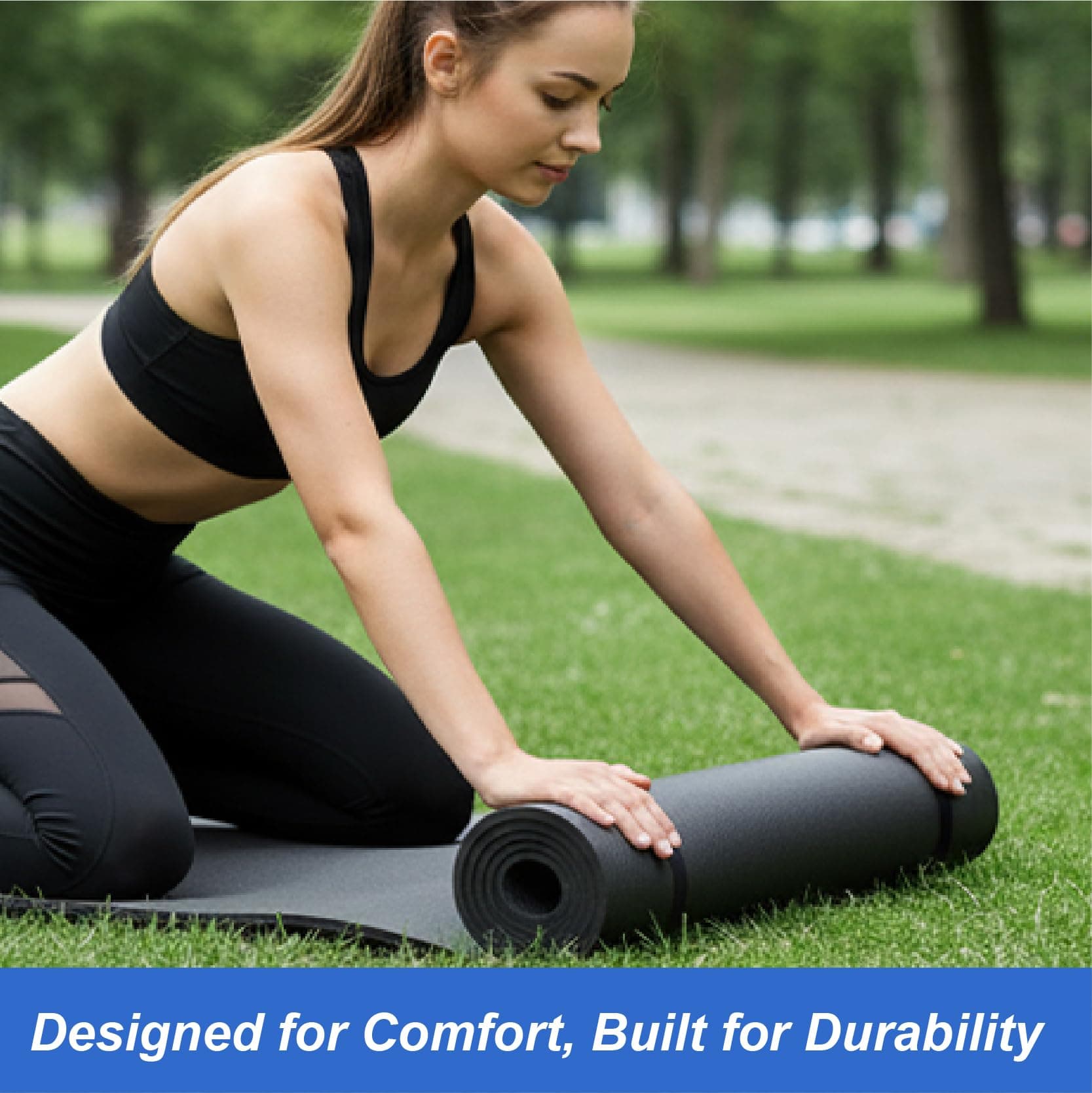 RAVIAN Yoga Mat Unisex Non-Slip Thick Foam Exercise Mat 10mm with – Bild 5