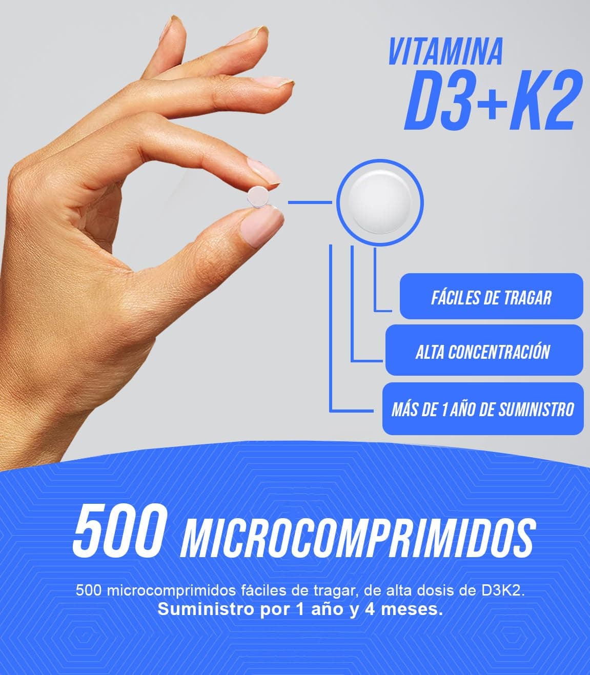 HerbAmour VITAMINE D3 K2 (Stock Pour 1 an et 4 Mois) 500 – Bild 3