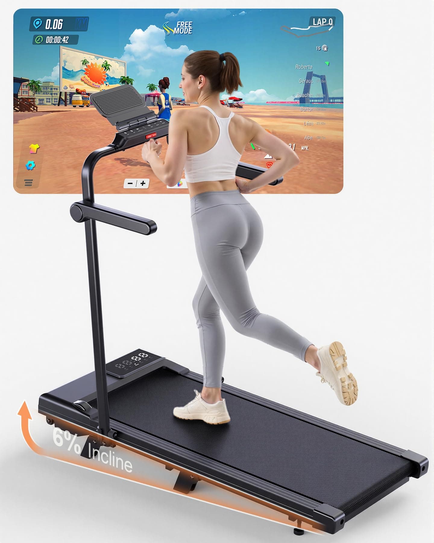 Superun Superun Folding Walking Pad 3 in 1 Oversized Treadmill for