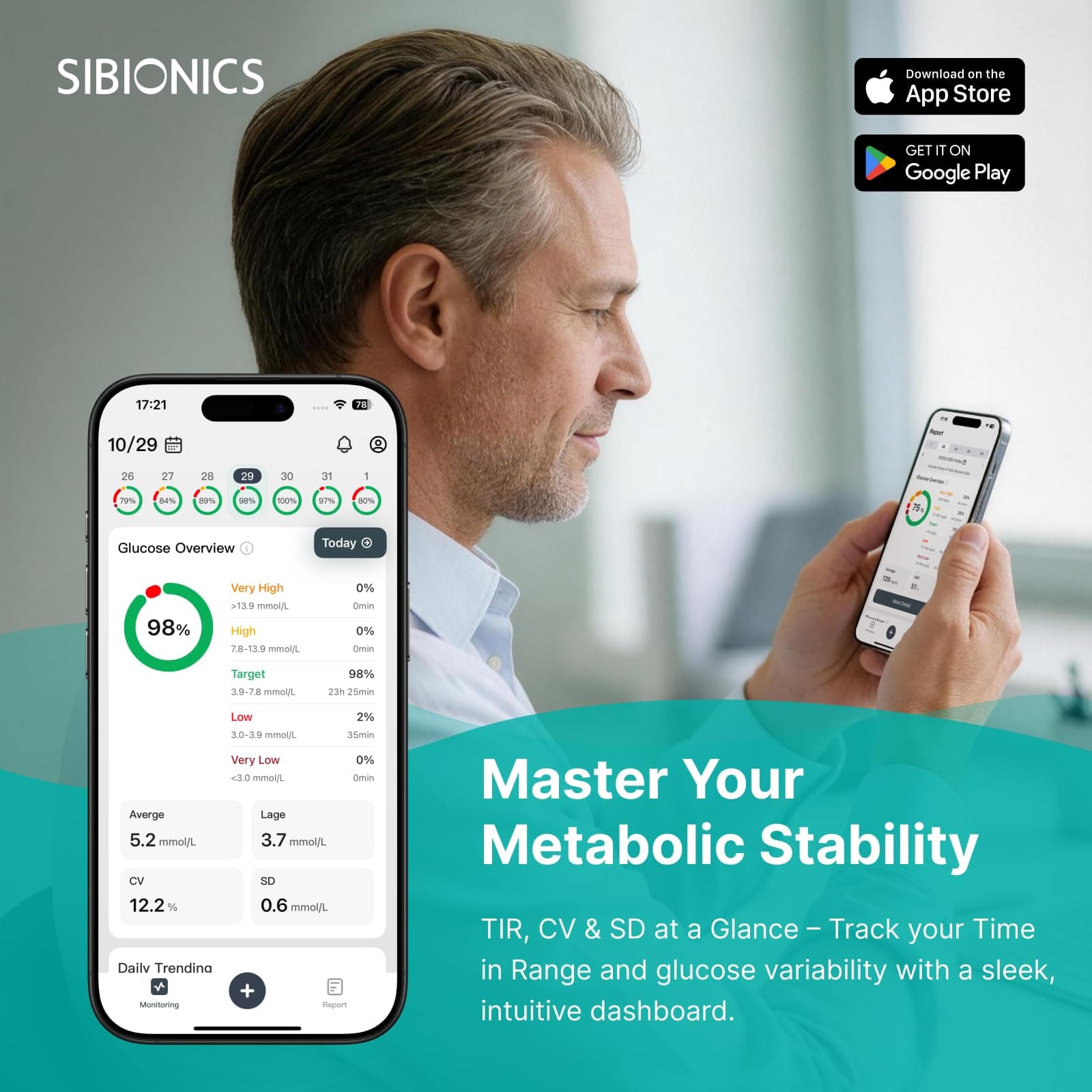 SIBIONICS GS3 Continuous Glucose Monitoring (CGM) with Free – Bild 3
