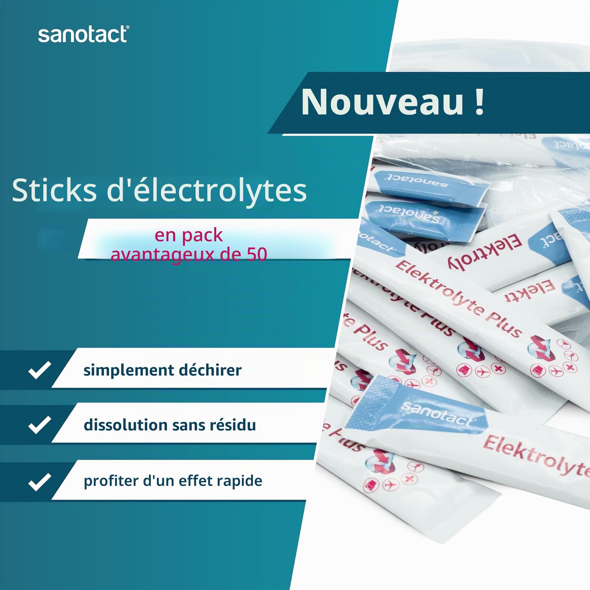 sanotact Elektrolyte Plus 50 Stück – Bild 3