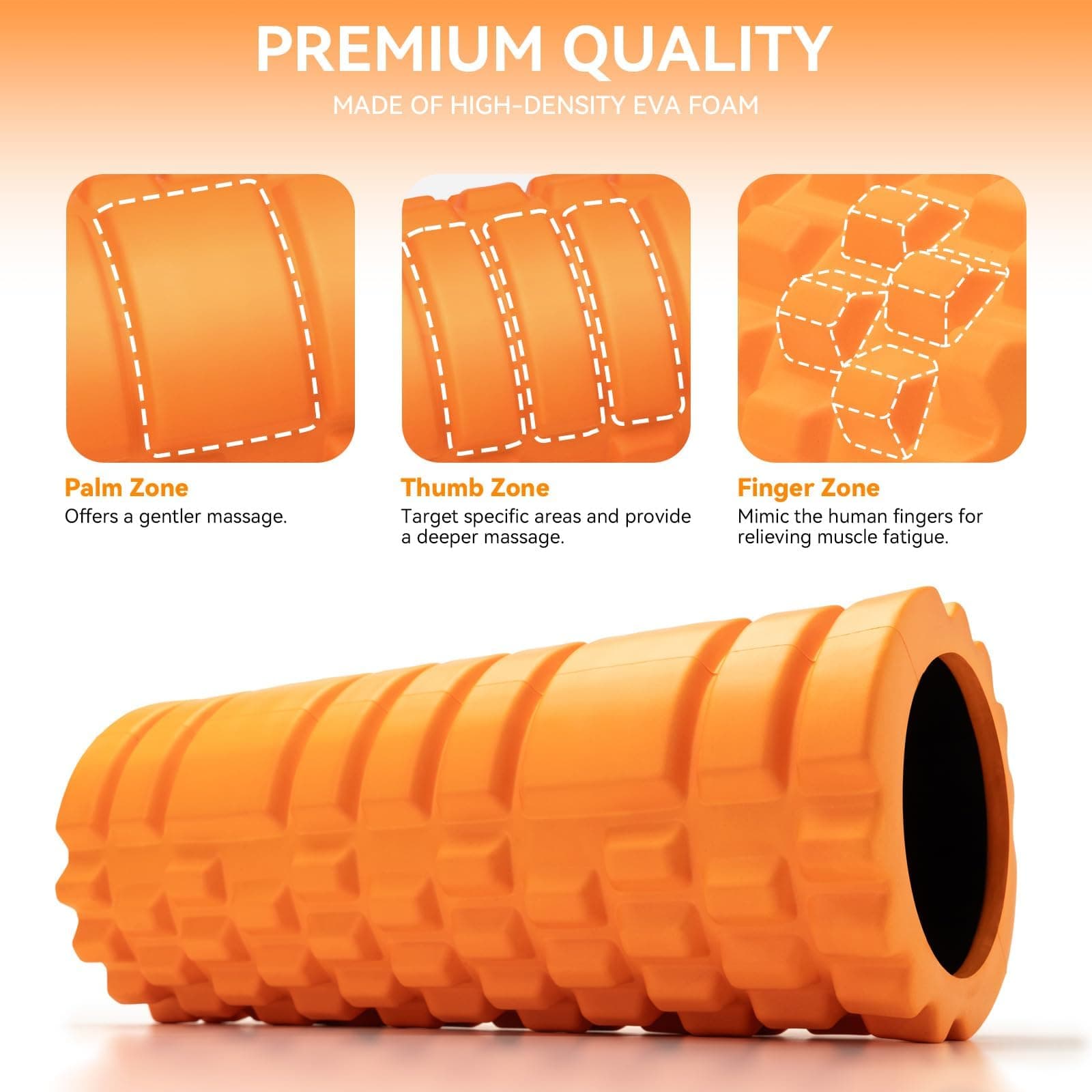 Krightlink Foam Roller High Density 13" Patented Exercise – Bild 2