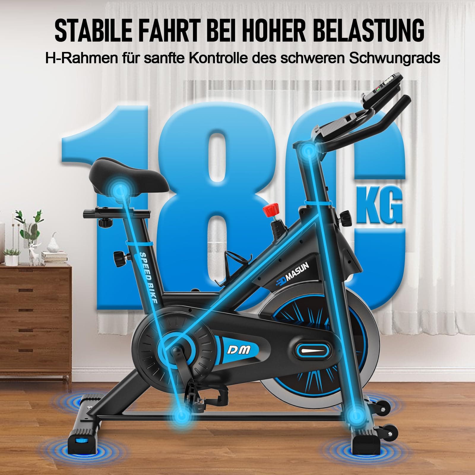 DMASUN Heimtrainer Fahrrad – Bild 3