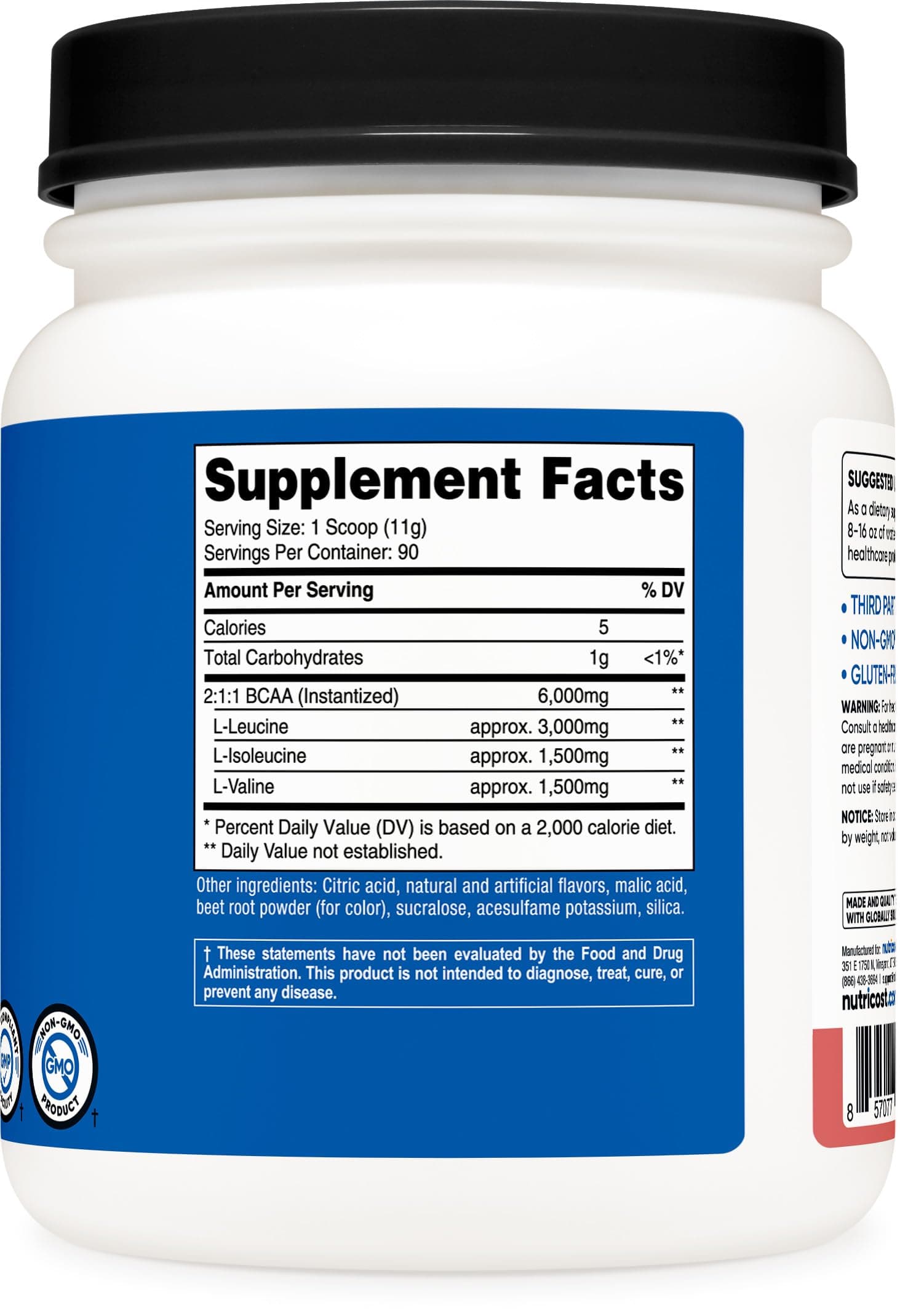 Nutricost BCAA Powder 2:1:1 (Raspberry Lemonade – Bild 5