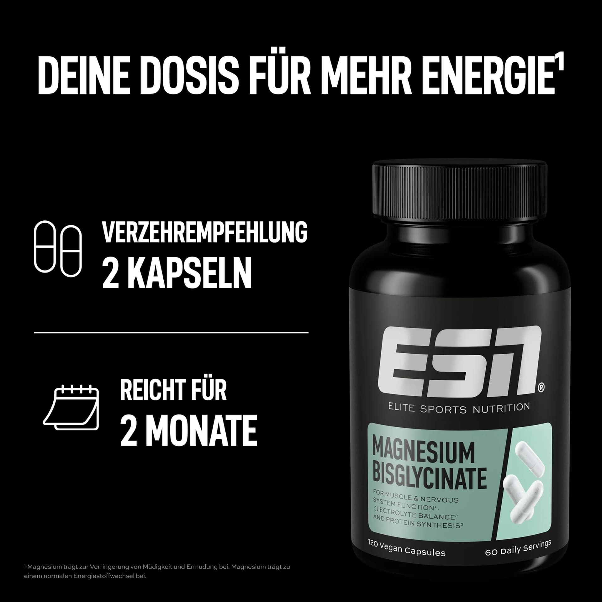 ESN Magnesium Caps, 120 Kapseln – Bild 6