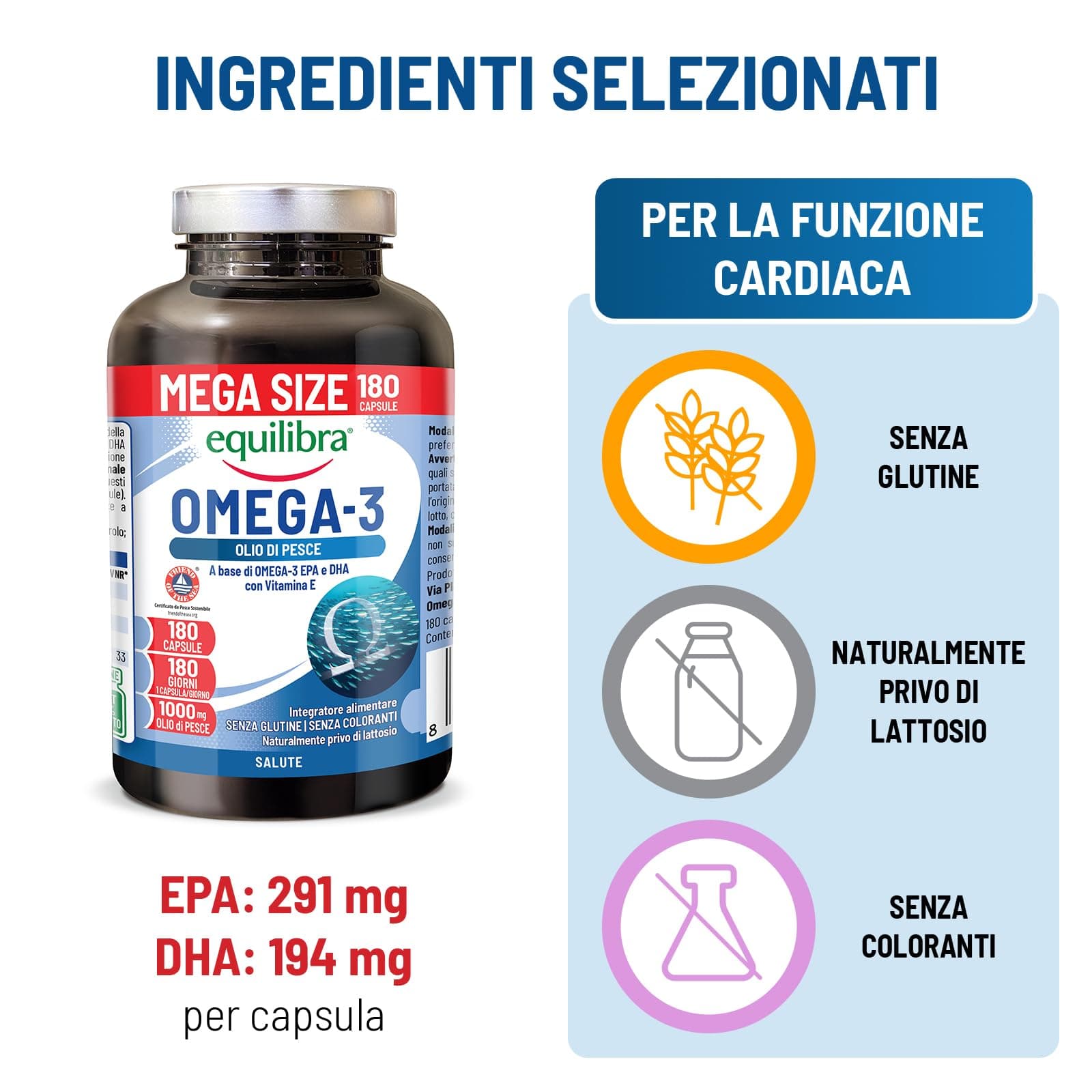 Equilibra Omega 3, Olio di Pesce 2000mg – Bild 3