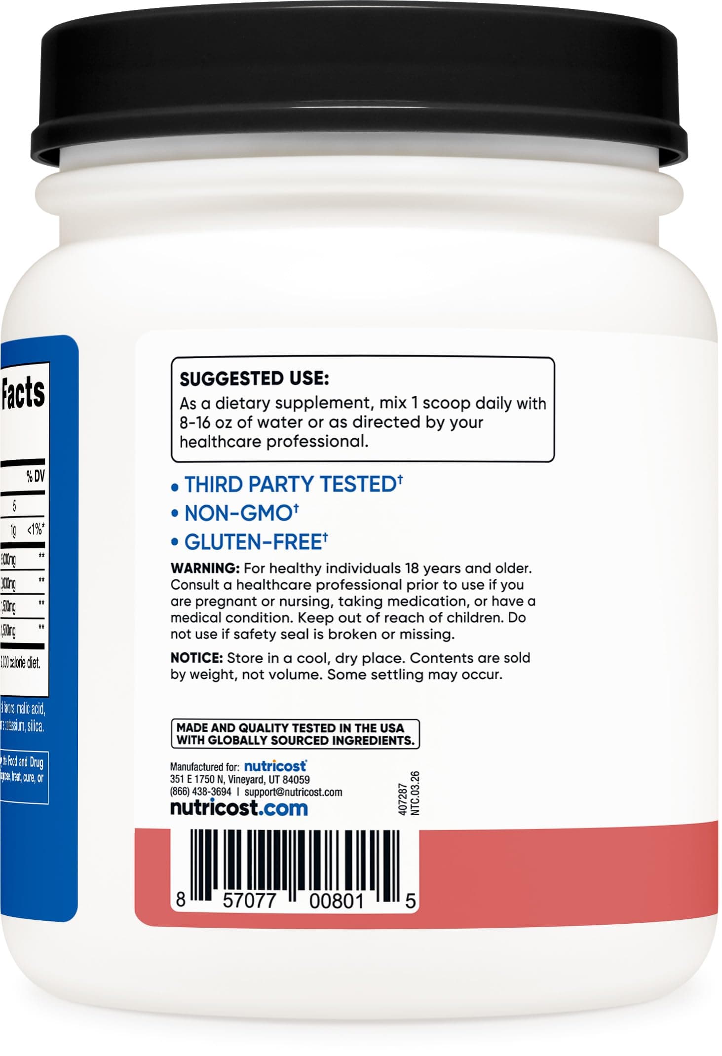 Nutricost BCAA Powder 2:1:1 (Raspberry Lemonade – Bild 4