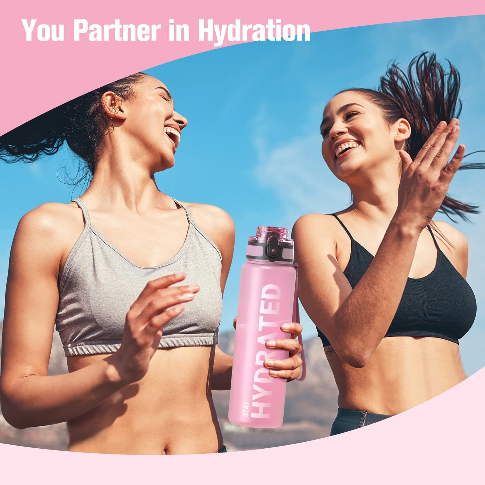 Sahara Sailor Trinkflasche, Sport Trinkflasche, [BPA-frei Tritan] 1L – Bild 8