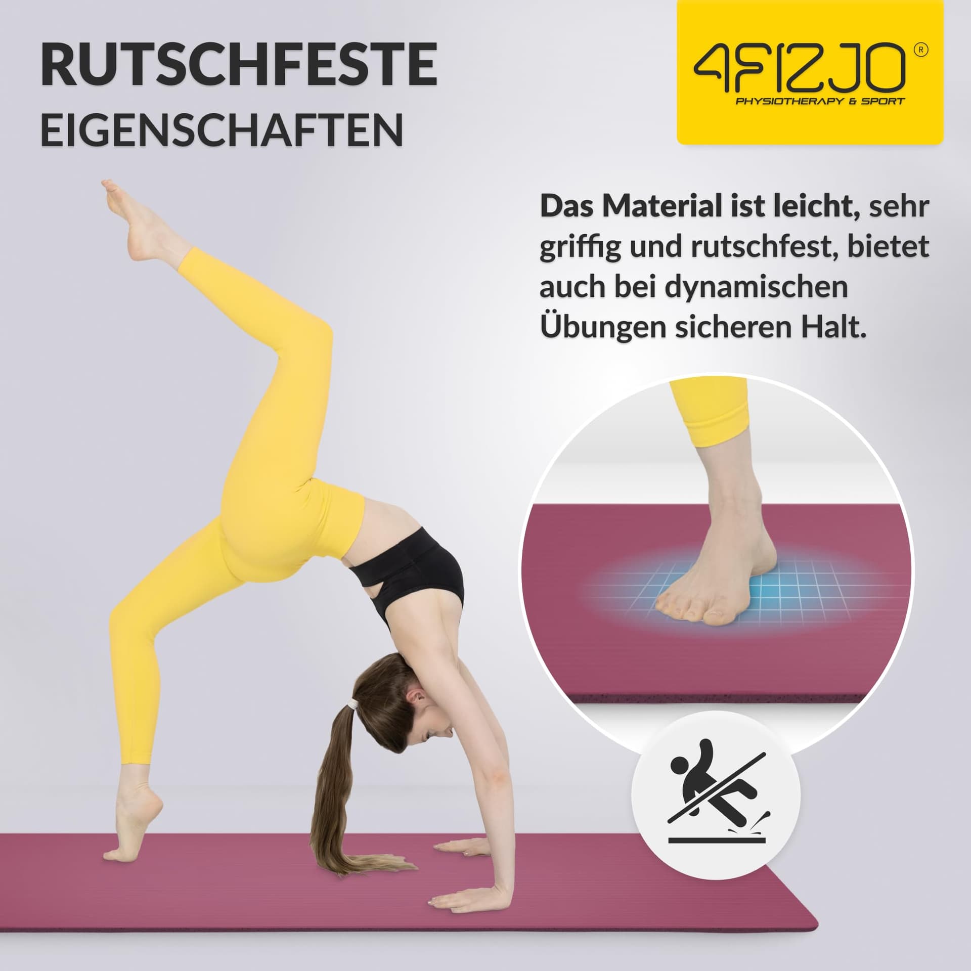 4FIZJO Fitnessmatte mit Tragegurt – Bild 6