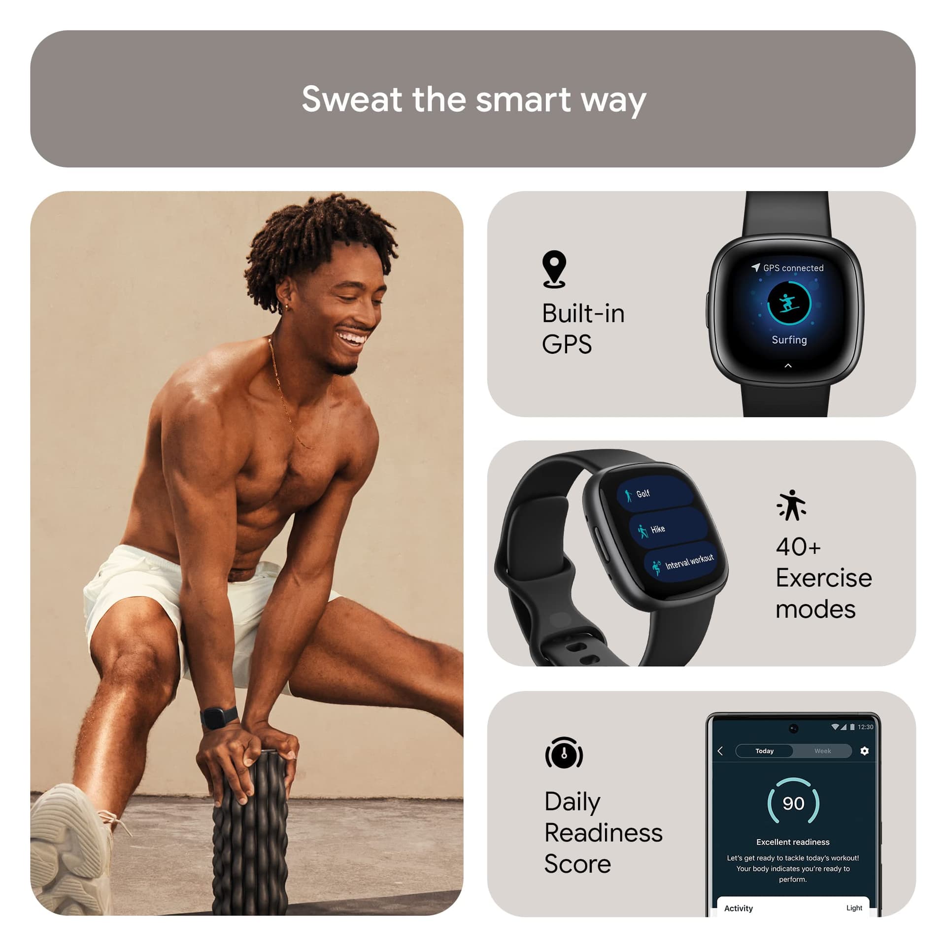 Fitbit Versa 4 Fitness Smartwatch with Daily Readiness – Bild 2
