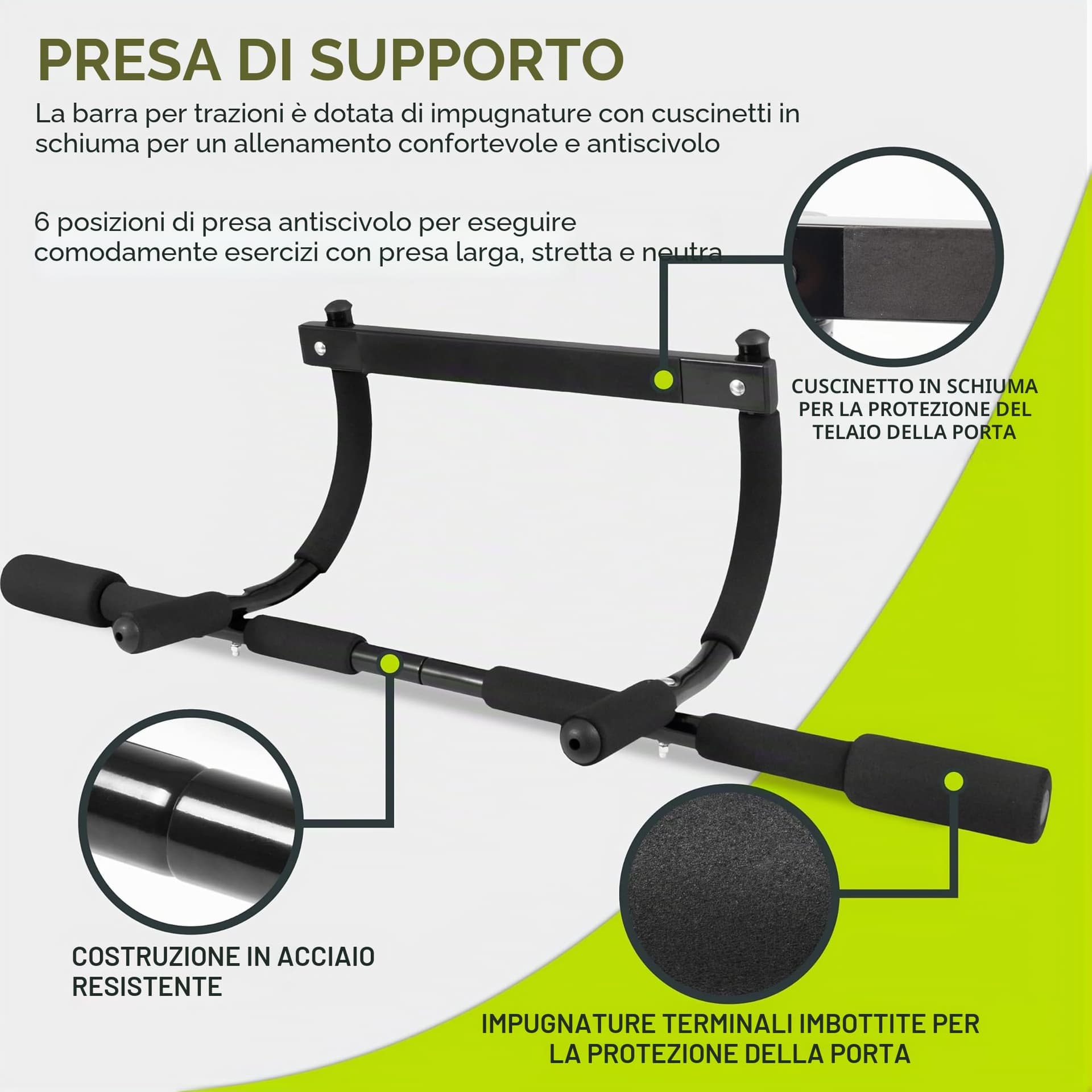 ProsourceFit Multi-Grip Lite Pull Up/Chin Up Bar – Bild 4