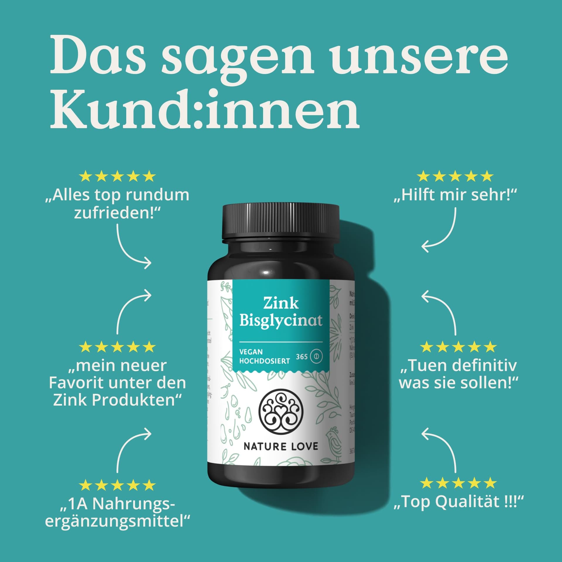 Nature Love ® Zink - 365 Tabletten – Bild 5