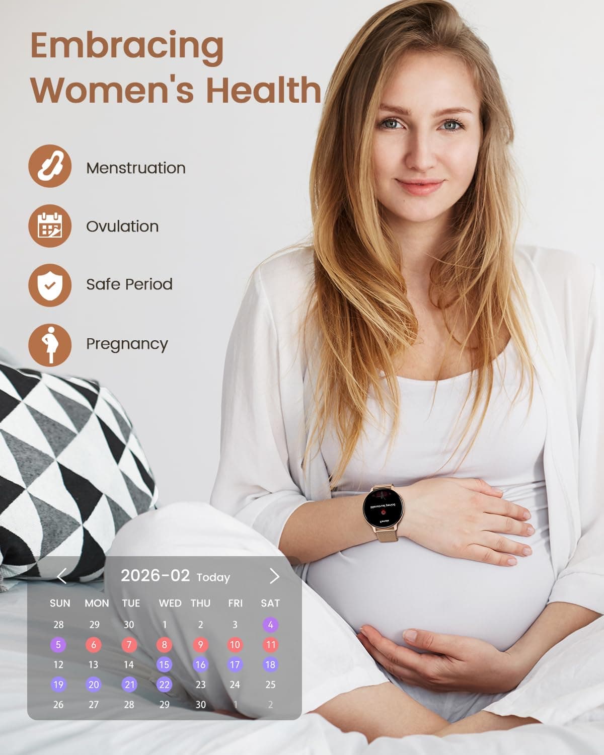 Oliimptek Smartwatch Damen Rund – Bild 3