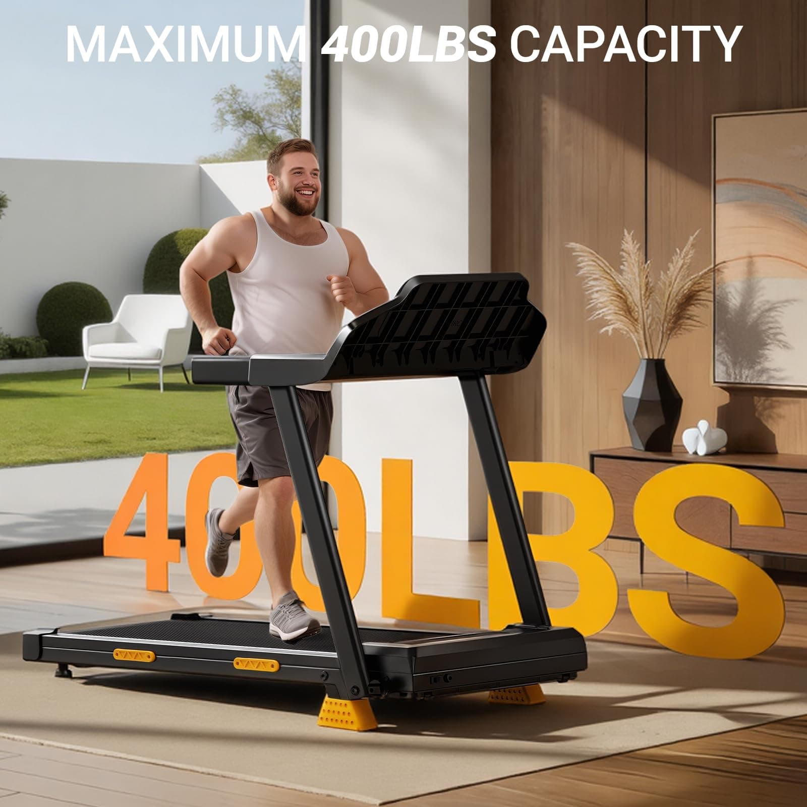 CURSOR FITNESS Folding Treadmill with 16% Incline – Bild 7