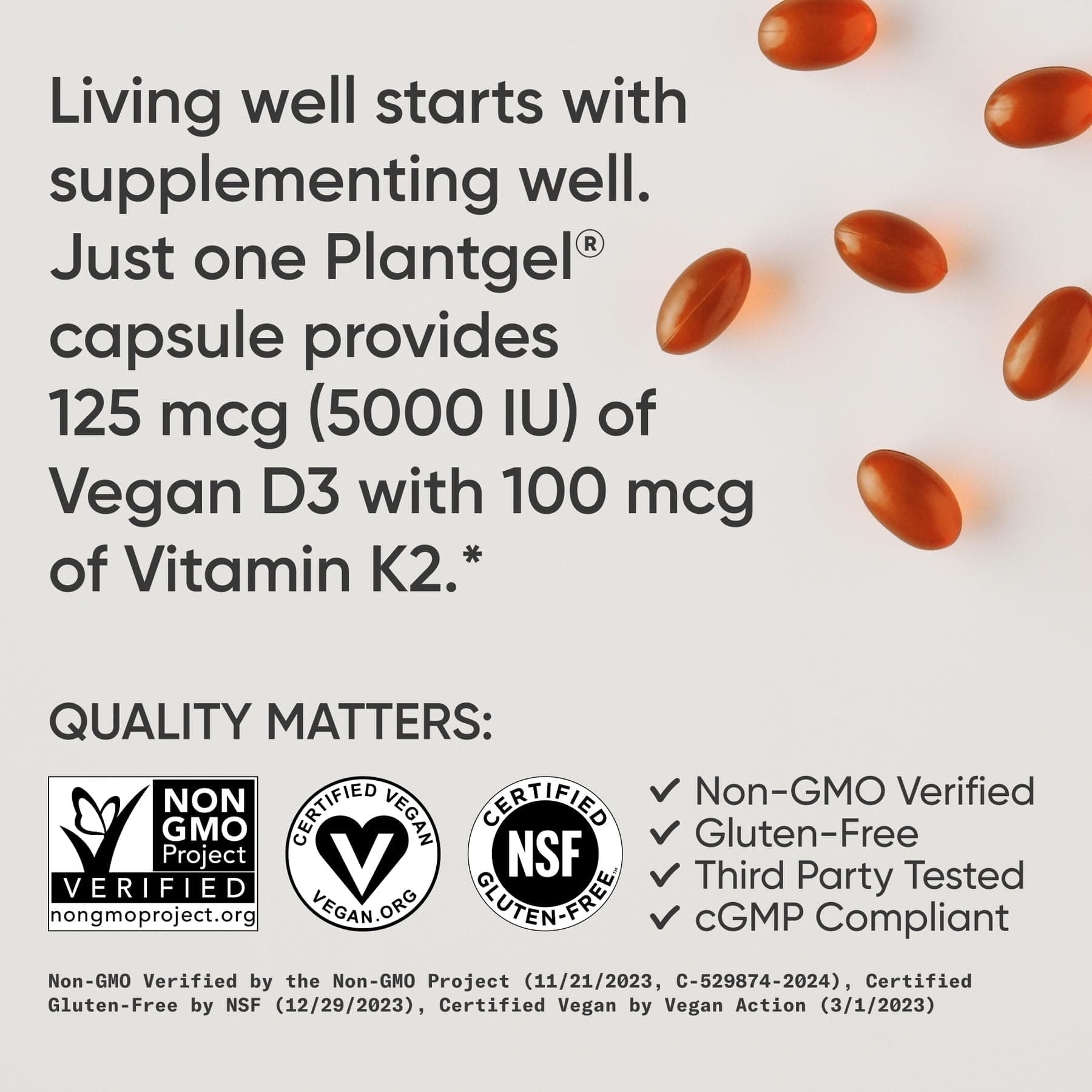 Sports Research ® Vitamin D3 + K2 w/ Coconut Oil – Bild 4