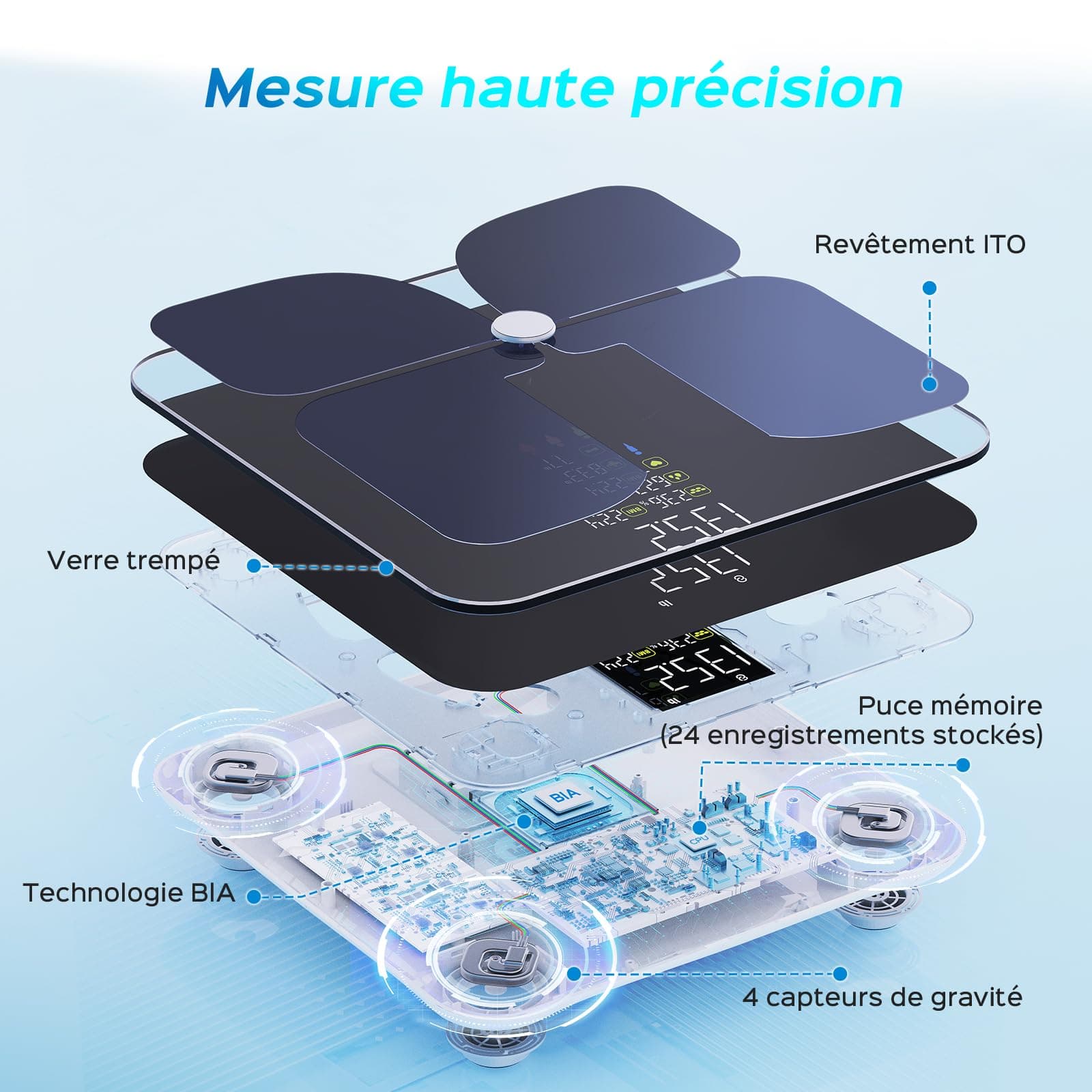 Lepulse Bilancia Pesapersone Digitale con App Bluetooth – Bild 4