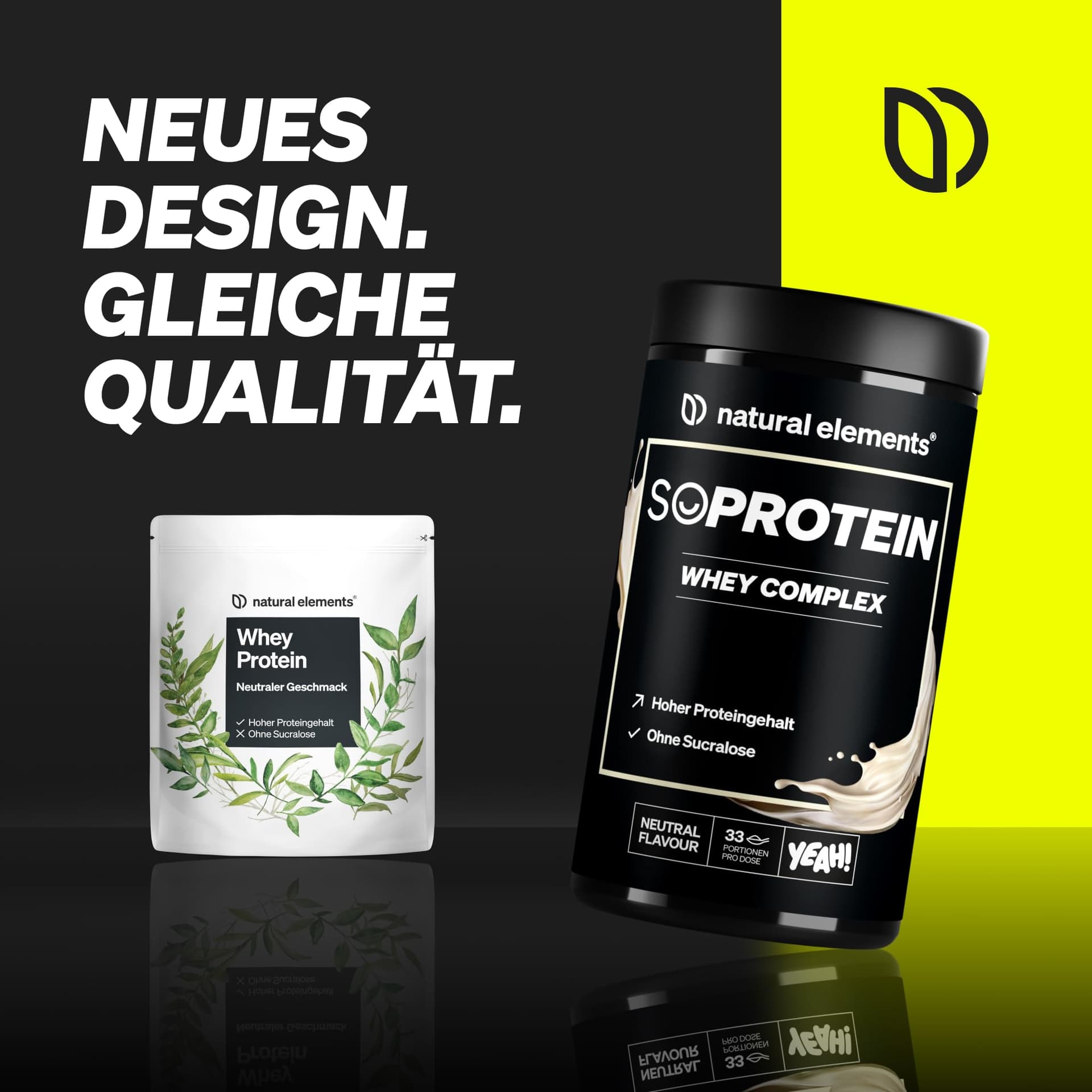 Natural Elements Whey Protein Pulver – Bild 2