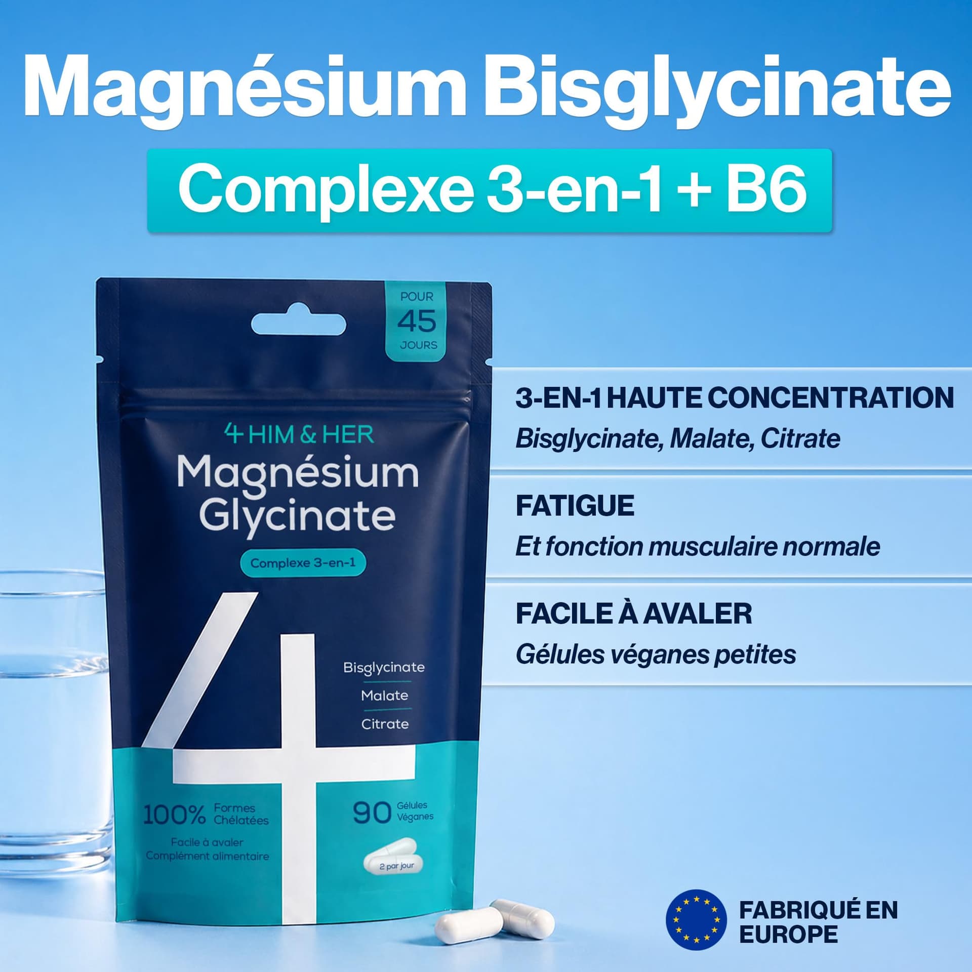 VM Sverige AB Magnesium Bisglycinate Complexe 3-en-1 G – Bild 2