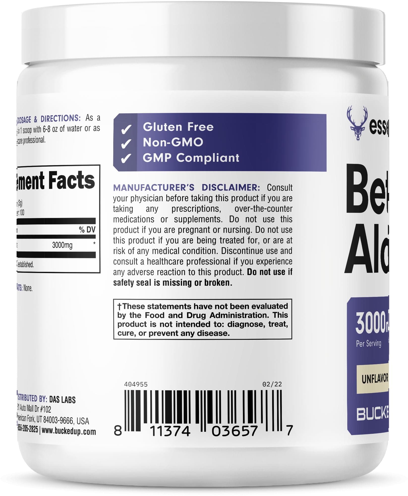 Bucked Up Beta Alanine 300mg Powder – Bild 4