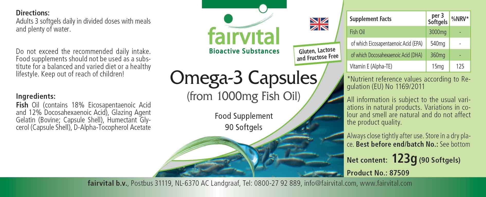 fairvital Omega-3-capsules van 1000mg – Bild 3
